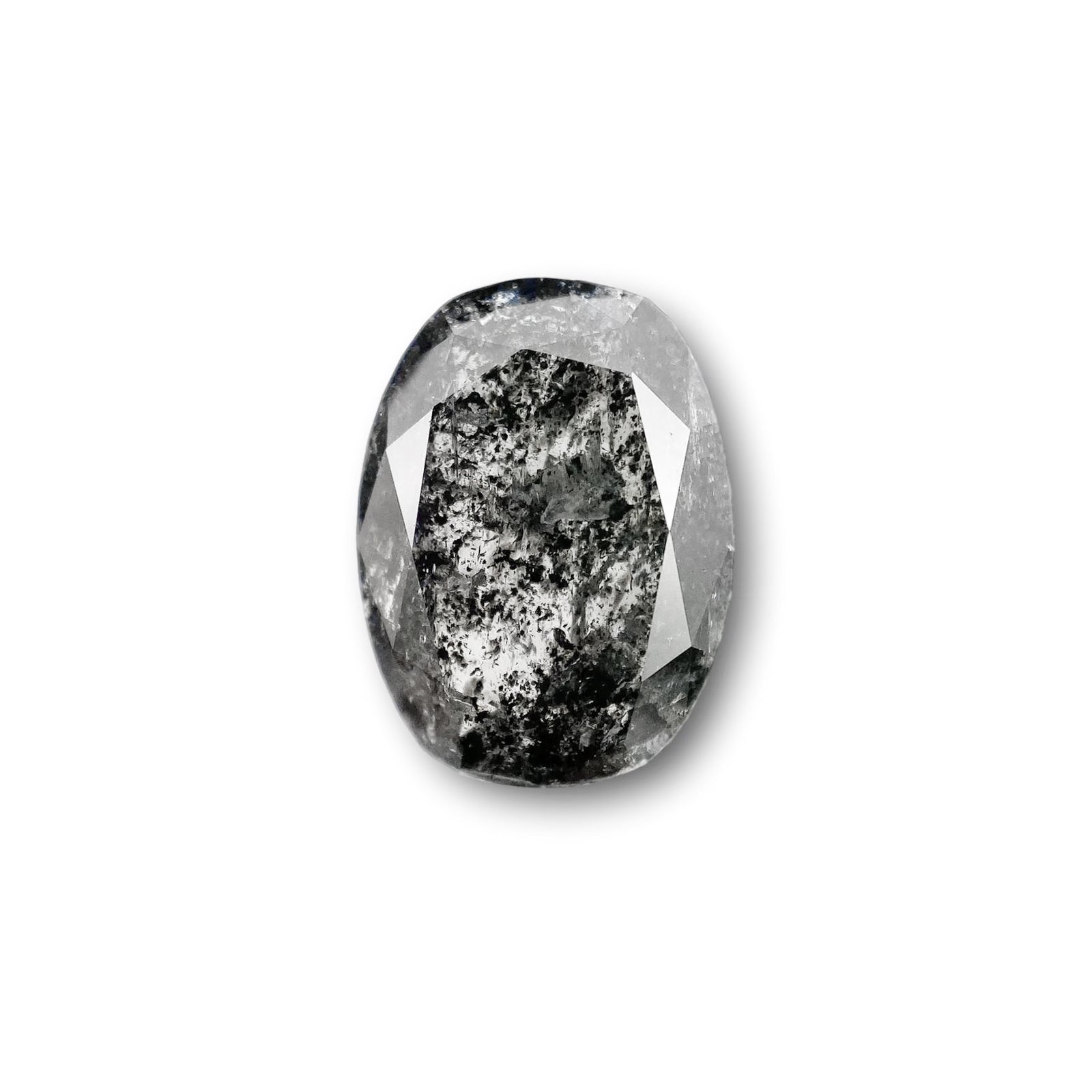 3.96ct | Salt & Pepper Cushion Shape Brilliant Cut Diamond - Modern Rustic Diamond