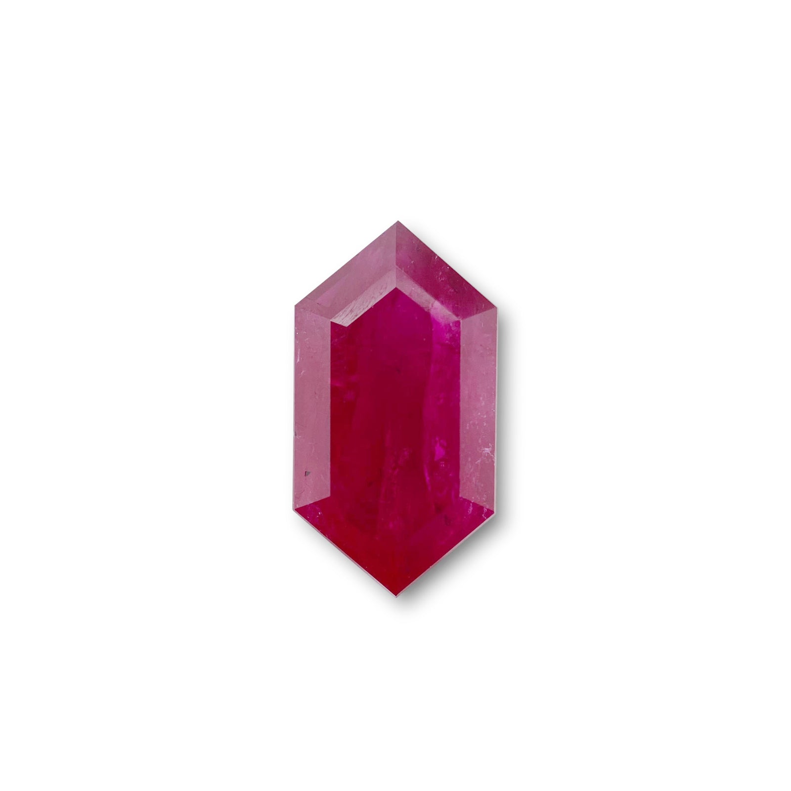 2.88ct | Red/ Hexagon Shape Step Cut Diamond - Modern Rustic Diamond