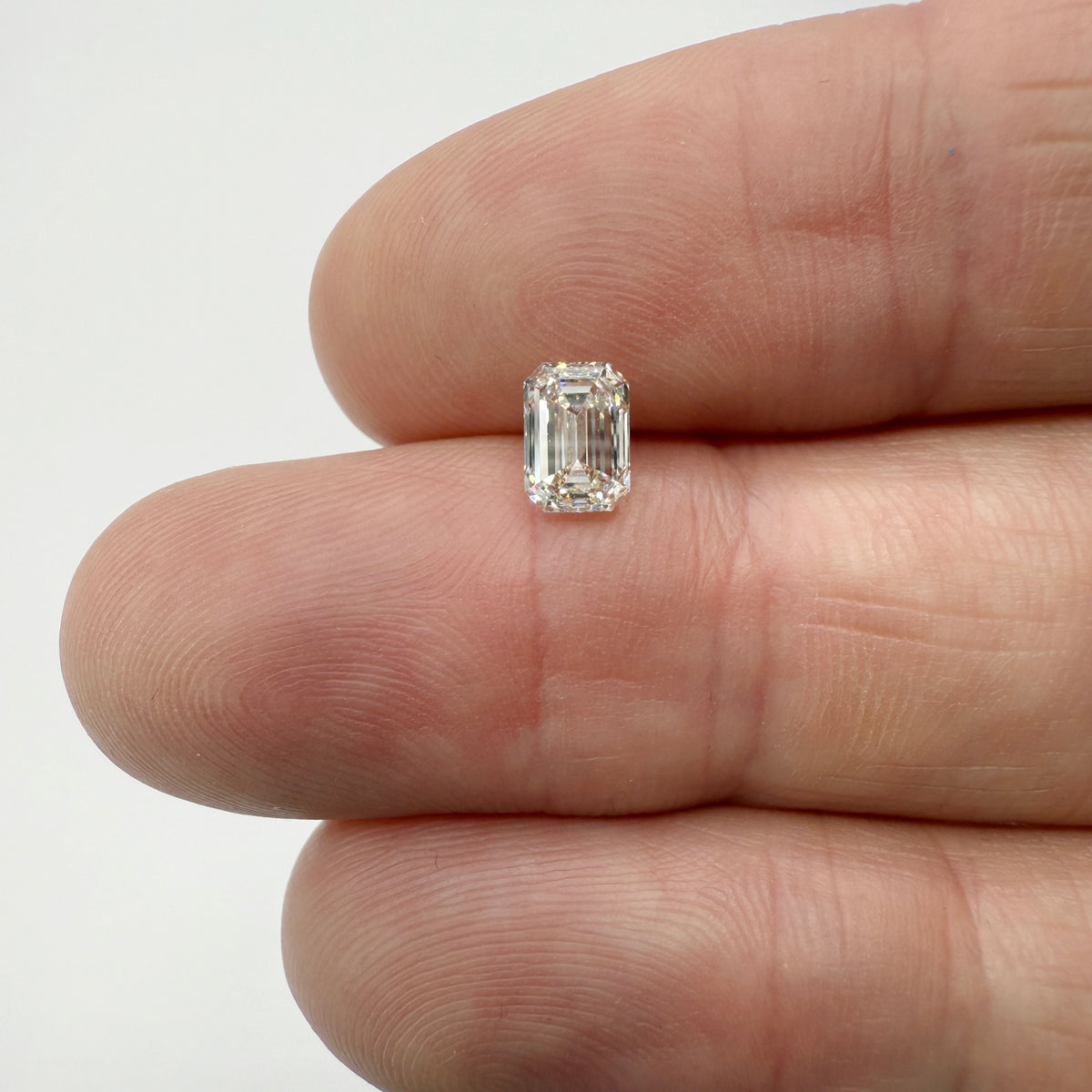 0.90ct | J/VS1 Emerald Shape Brilliant Cut Diamond (GIA) - Modern Rustic Diamond