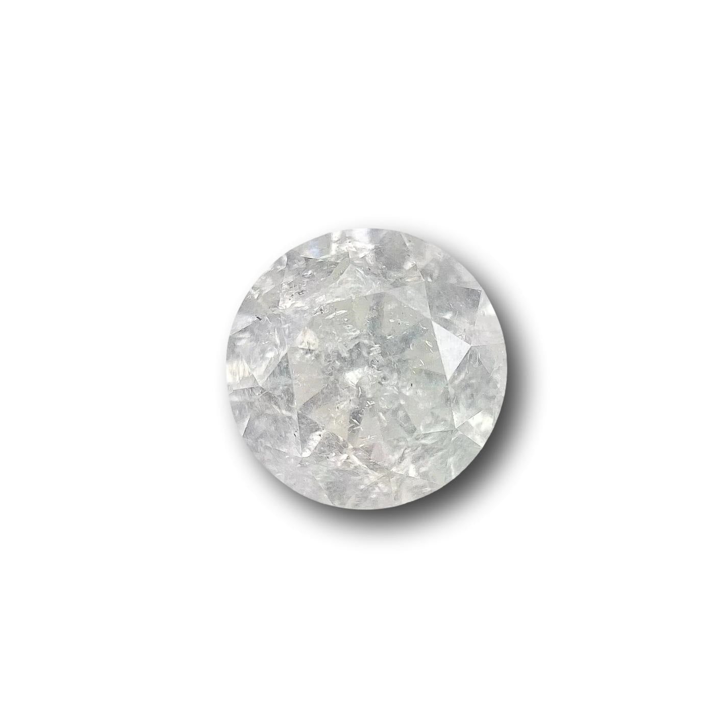 1.01ct | Salt & Pepper Round Shape Brilliant Cut Diamond - Modern Rustic Diamond