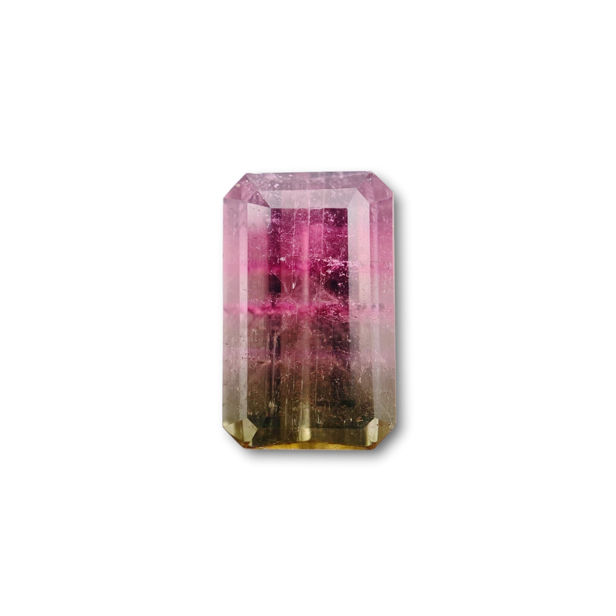 6.29ct |  Emerald Shape Step Cut Tourmaline - Modern Rustic Diamond