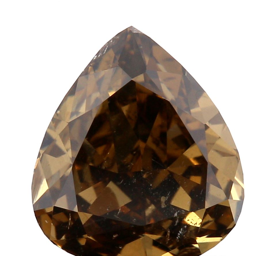 1.01ct | Cognac VS-SI Pear Shape Brilliant Cut Diamond - Modern Rustic Diamond
