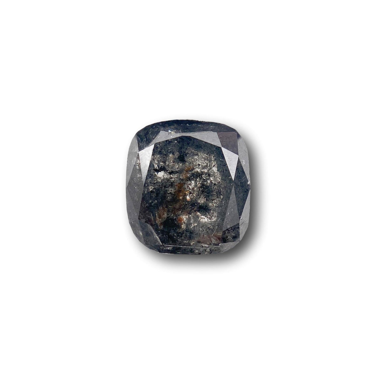 1.42ct | Salt &amp; Pepper Cushion Shape Brilliant Cut Diamond - Modern Rustic Diamond