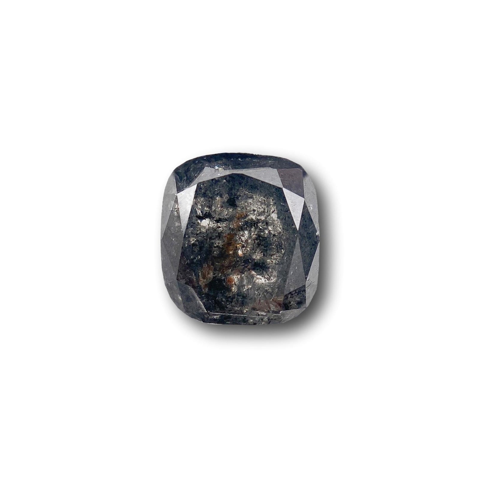 1.42ct | Salt & Pepper Cushion Shape Brilliant Cut Diamond - Modern Rustic Diamond