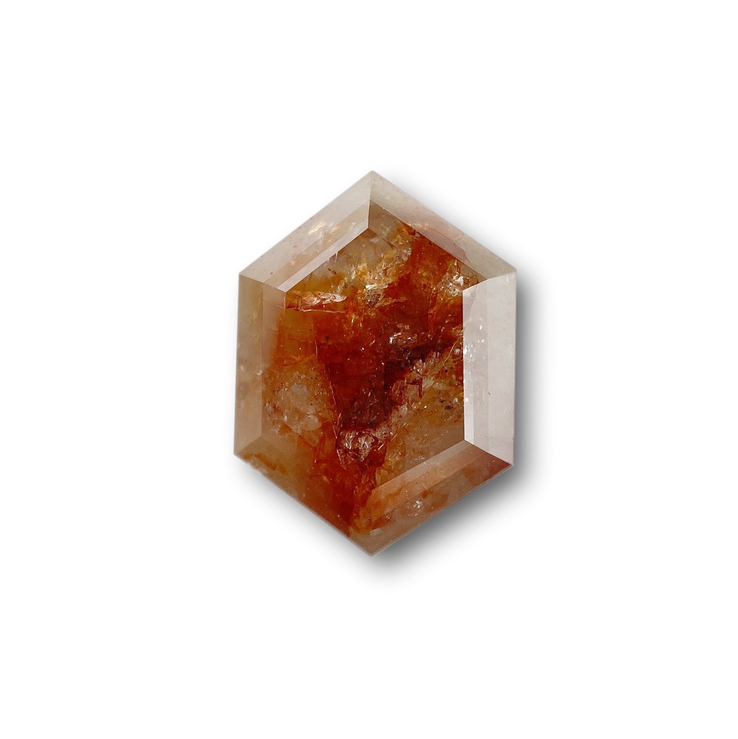 4.55ct | Rustic  Hexagon Shape Step Cut Diamond - Modern Rustic Diamond