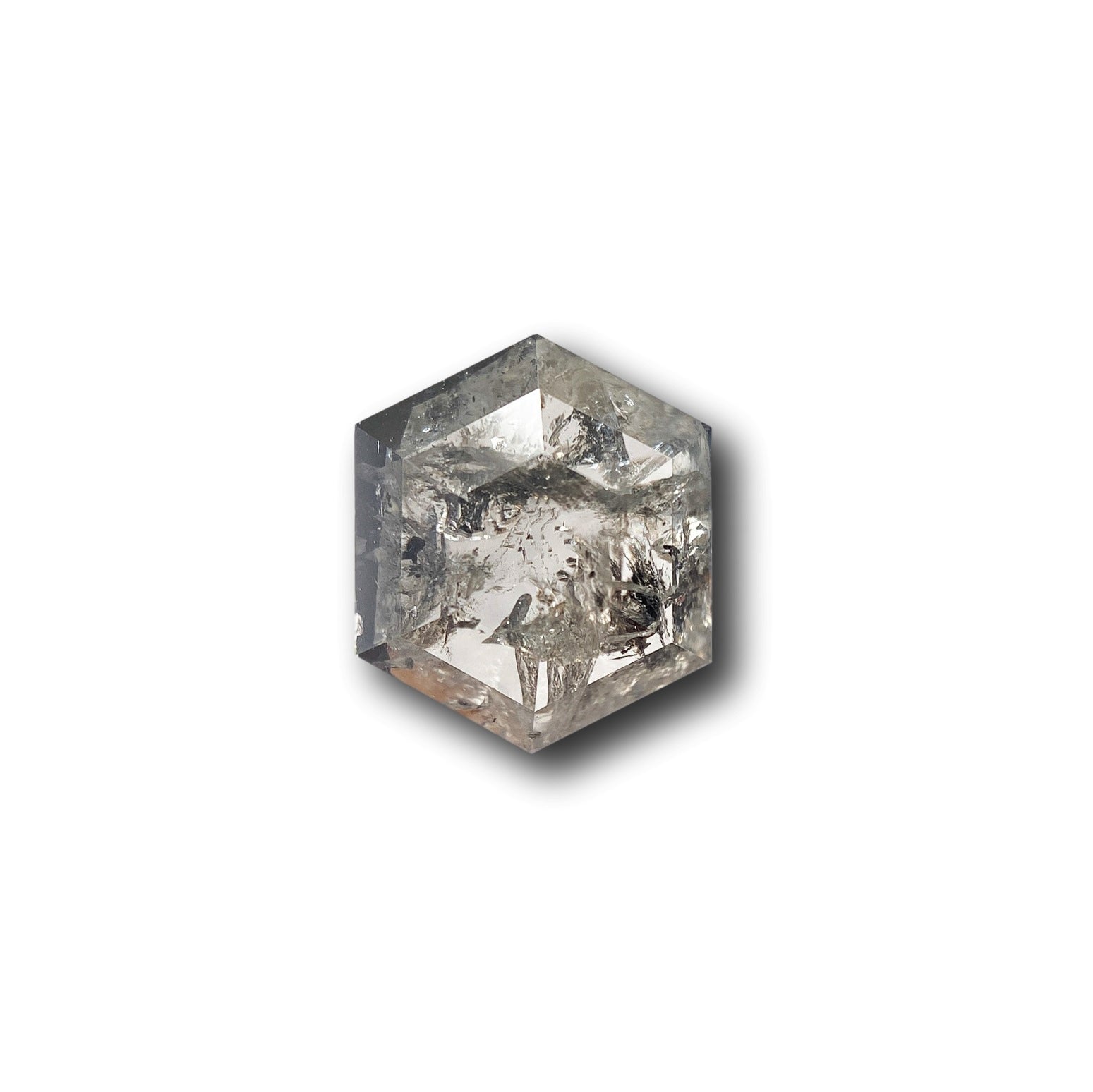 1.70ct | Rustic  Hexagon Shape Rose Cut Diamond - Modern Rustic Diamond