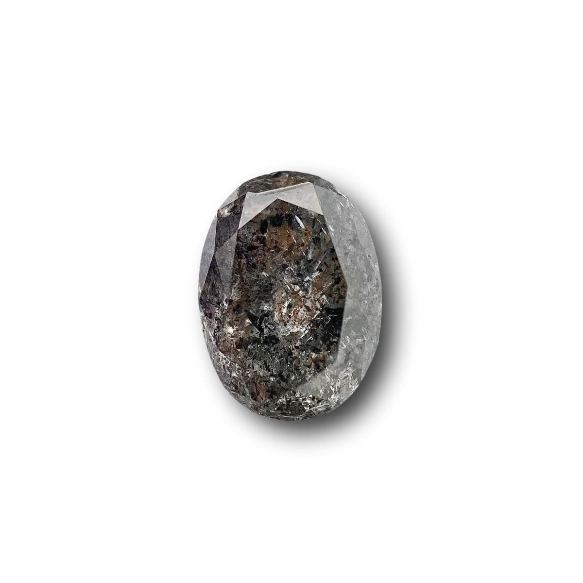 1.24ct | Salt &amp; Pepper Oval Shape Brilliant Cut Diamond - Modern Rustic Diamond