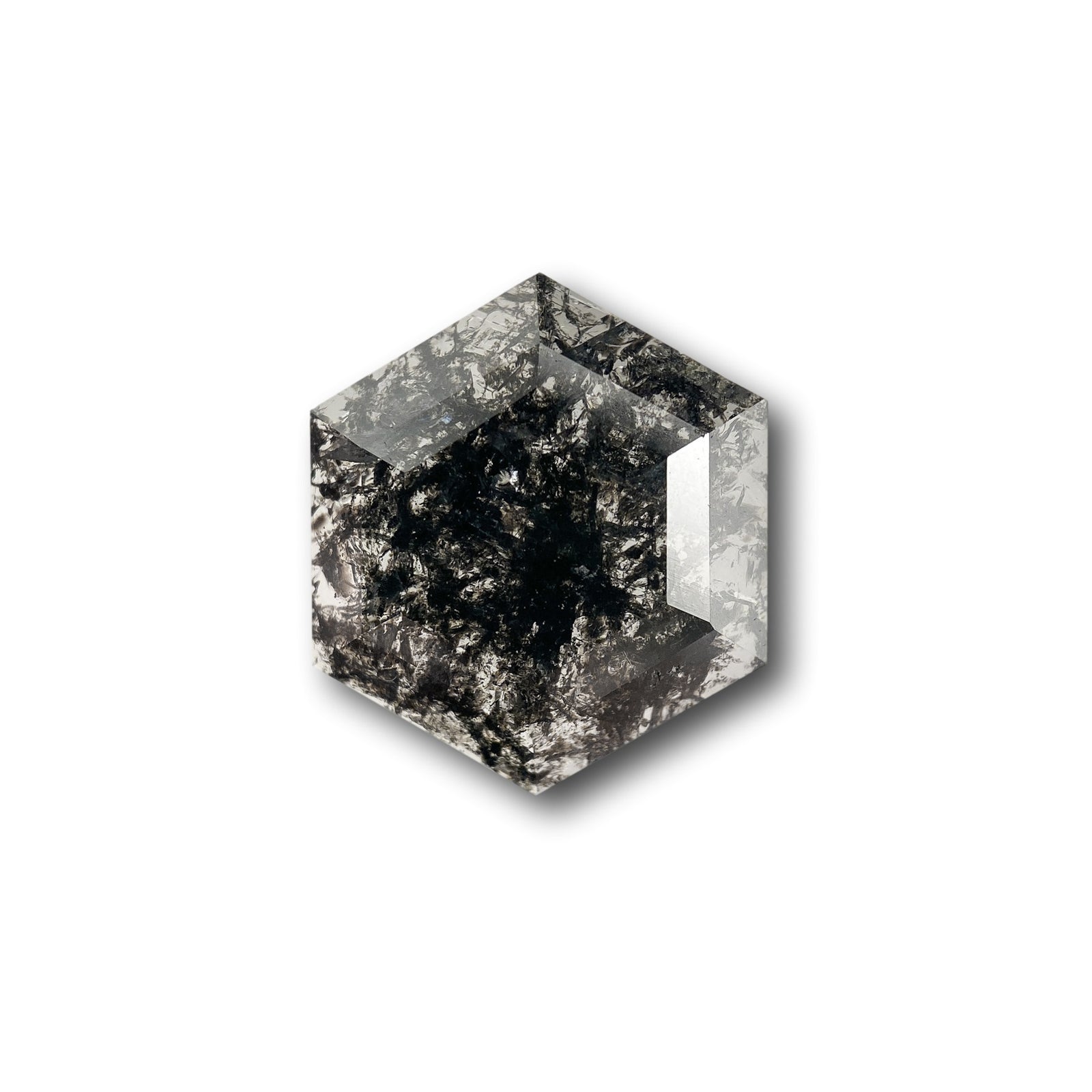 2.80ct | Rustic Hexagon Shape Rose Cut Diamond - Modern Rustic Diamond