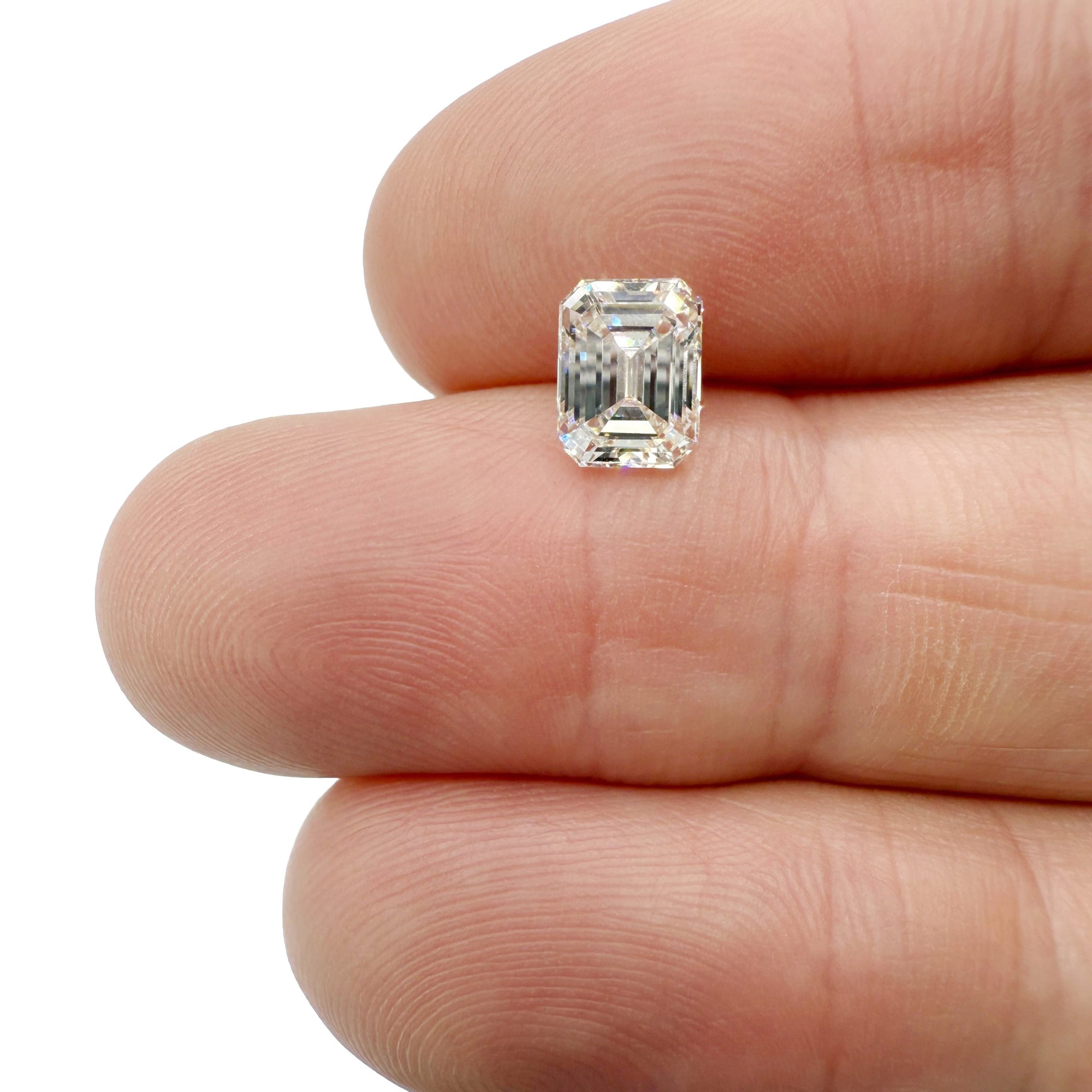 1.50ct | K/VS1 Emerald Shape Brilliant Cut Diamond (GIA) - Modern Rustic Diamond