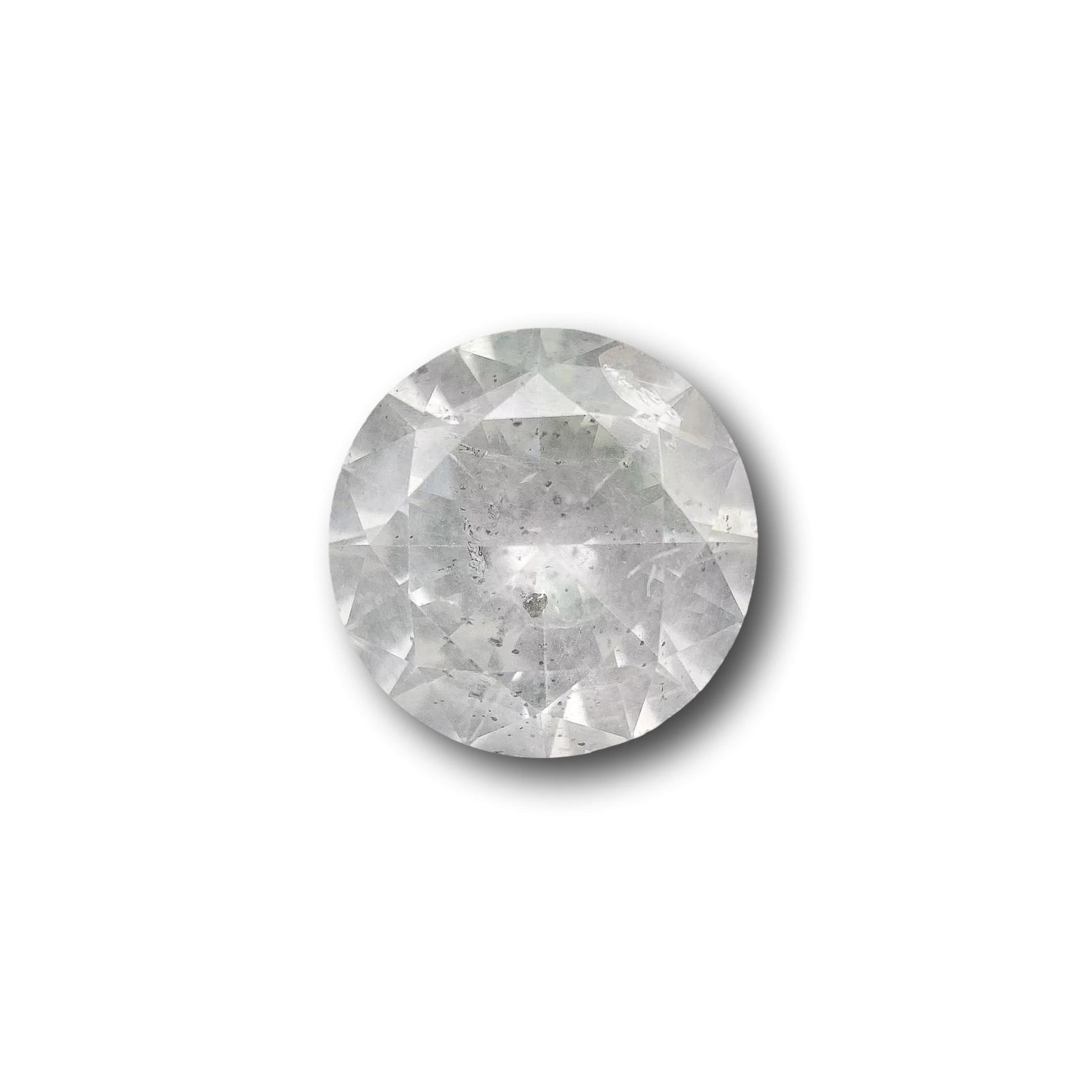 2.13ct | Salt & Pepper Round Shape Brilliant Cut Diamond - Modern Rustic Diamond