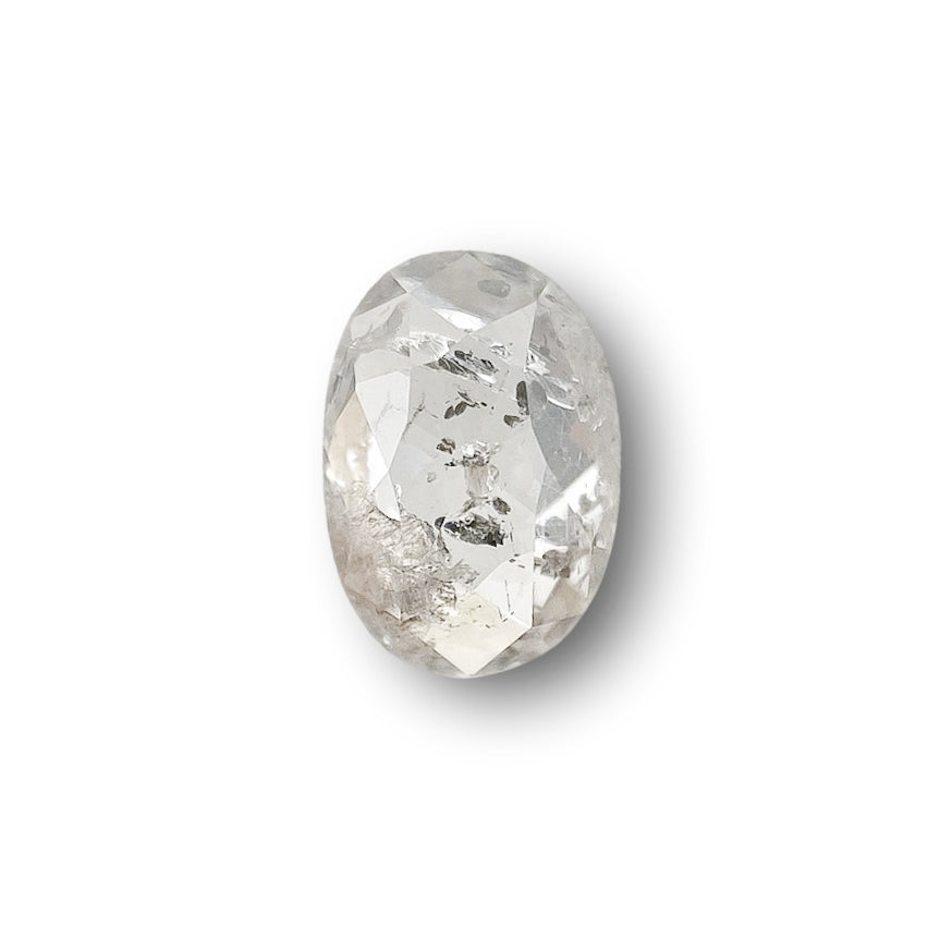 0.66ct | Rustic Oval Shape Rose Cut Diamond - Modern Rustic Diamond