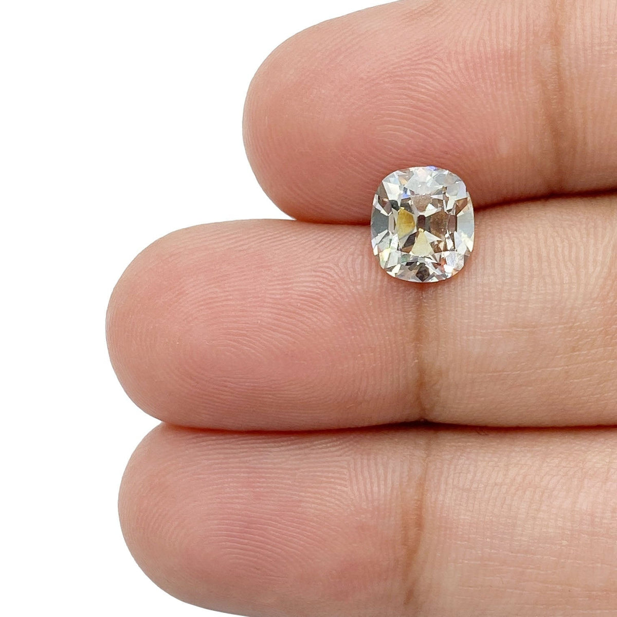 1.71ct | Champagne VVS Cushion Shape Old Mine Cut Diamond-Modern Rustic Diamond