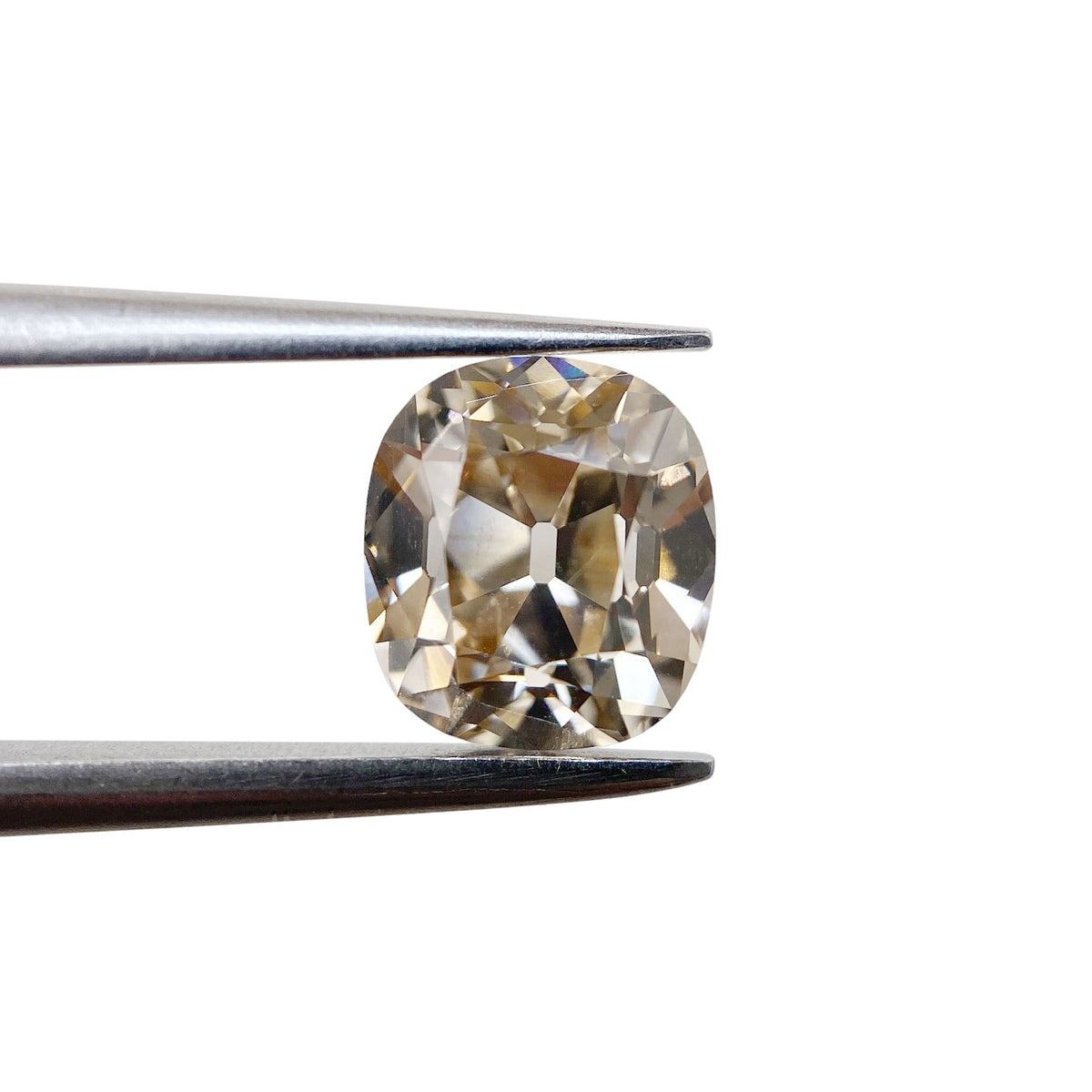 1.71ct | Champagne VVS Cushion Shape Old Mine Cut Diamond-Modern Rustic Diamond