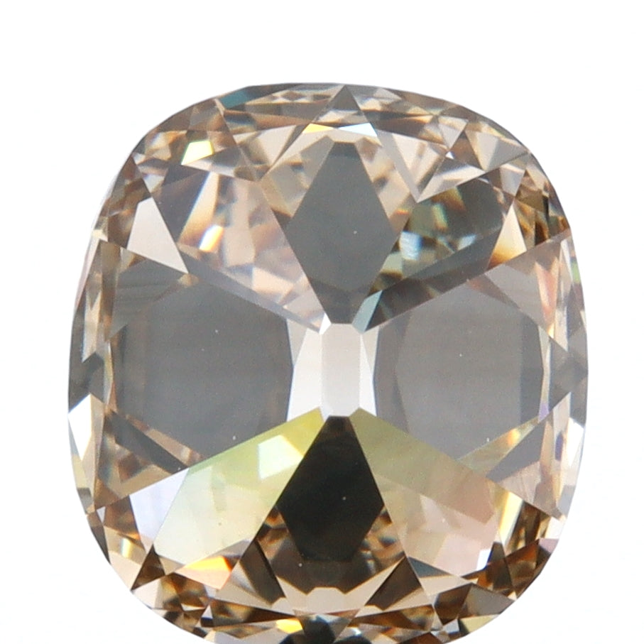 1.71ct | Champagne VVS Cushion Shape Old Mine Cut Diamond-Modern Rustic Diamond