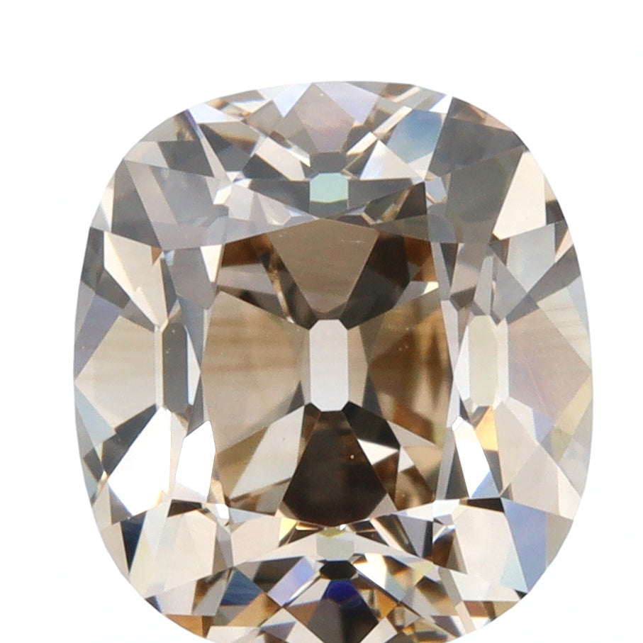1.71ct | Champagne VVS Cushion Shape Old Mine Cut Diamond-Modern Rustic Diamond