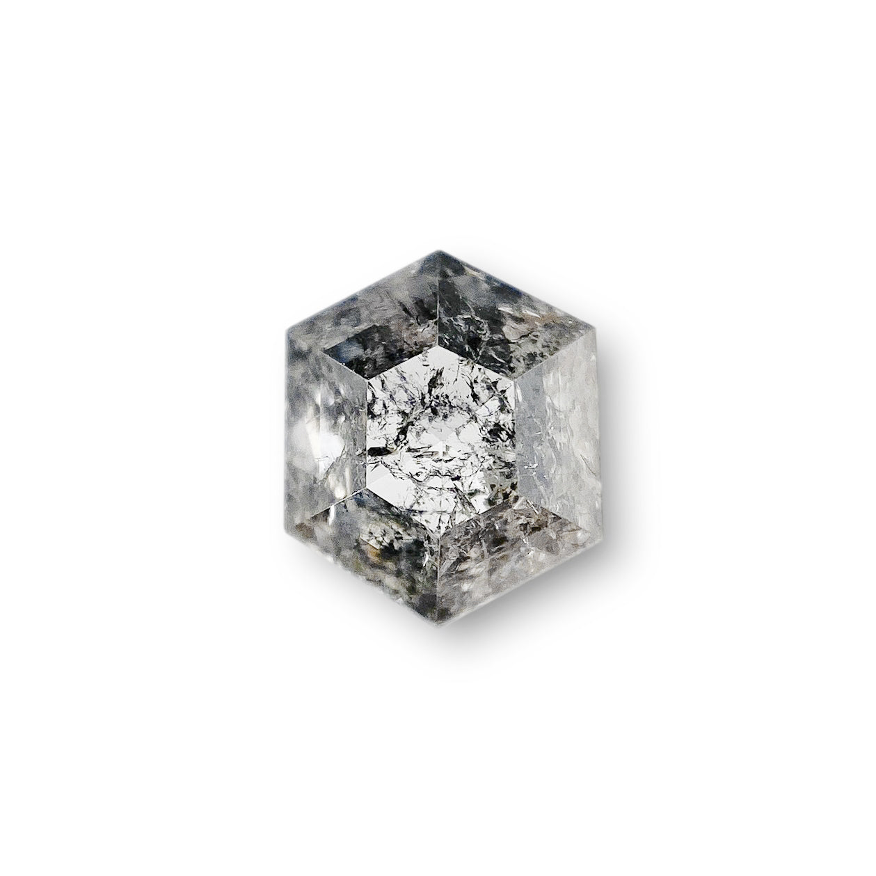 1.11ct | Rustic Hexagon Shape Rose Cut Diamond - Modern Rustic Diamond