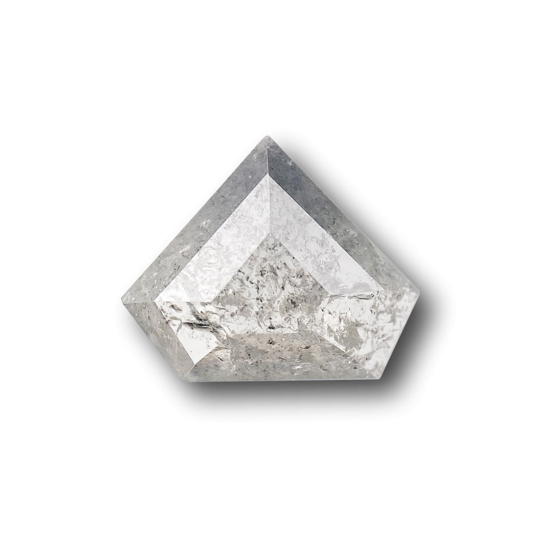 0.84ct | Salt & Pepper Shield Shape Step Cut Diamond - Modern Rustic Diamond