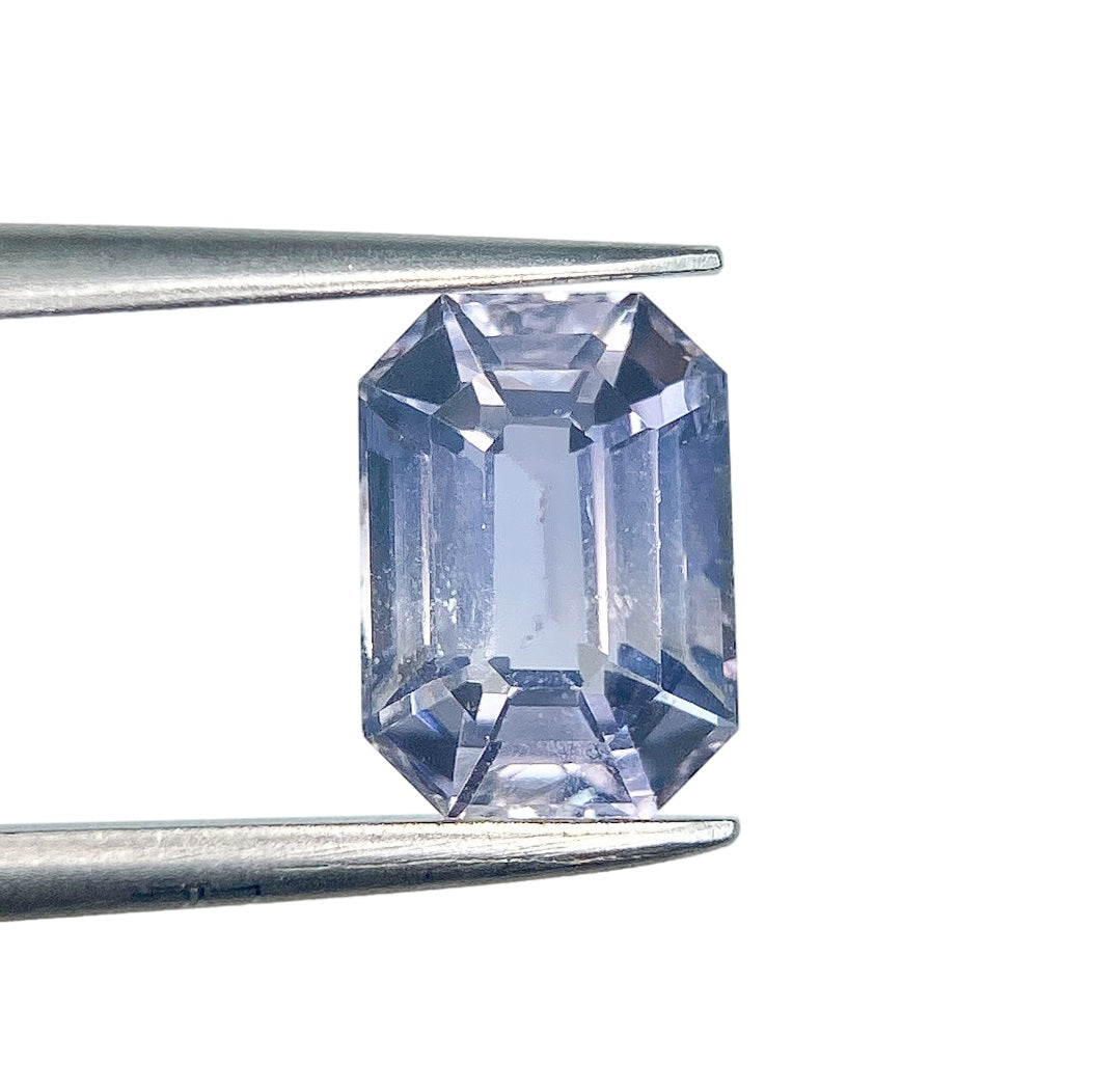 1.72ct | Emerald Cut Blue Sapphire-Modern Rustic Diamond