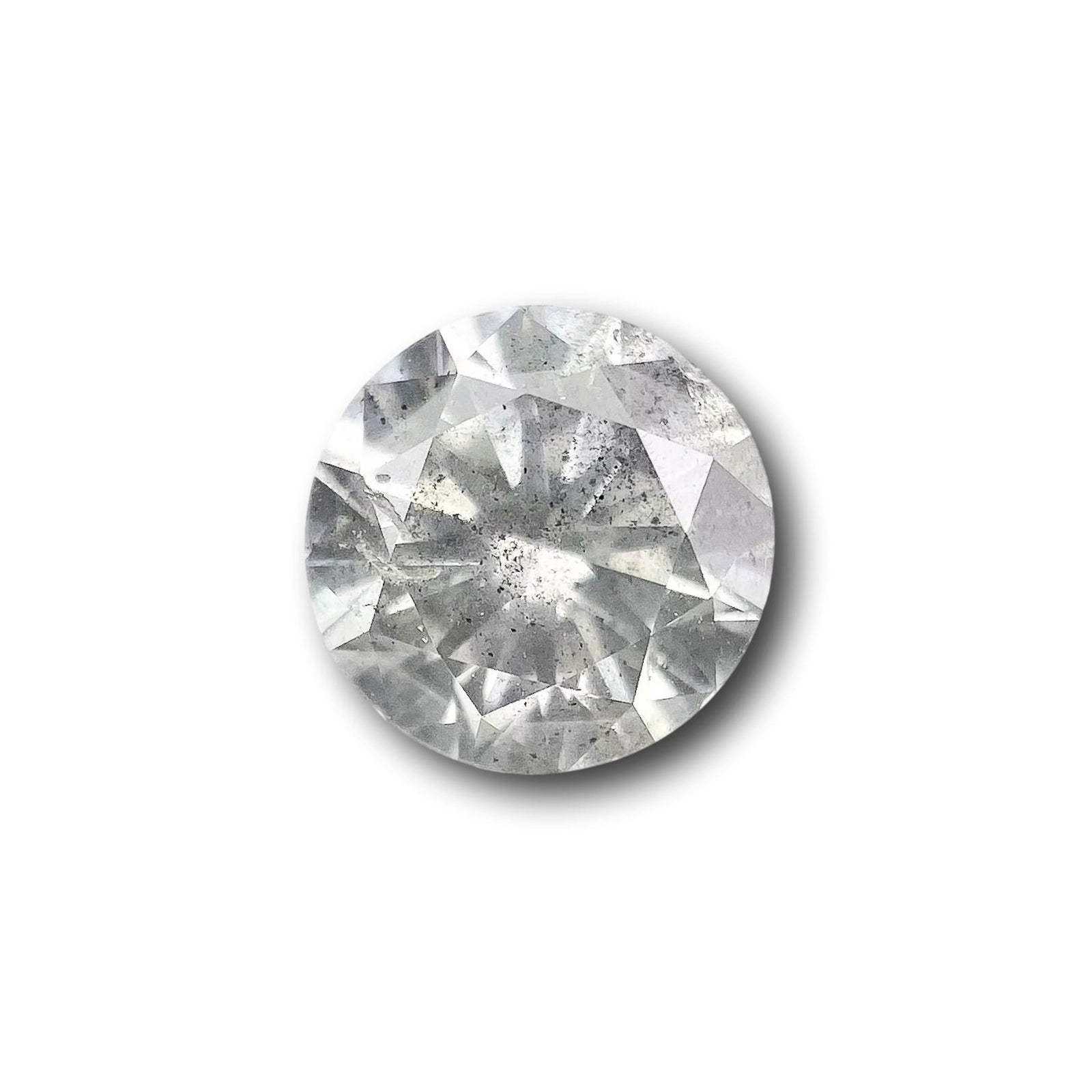 1.01ct | Salt & Pepper Round Shape Brilliant Cut Diamond - Modern Rustic Diamond