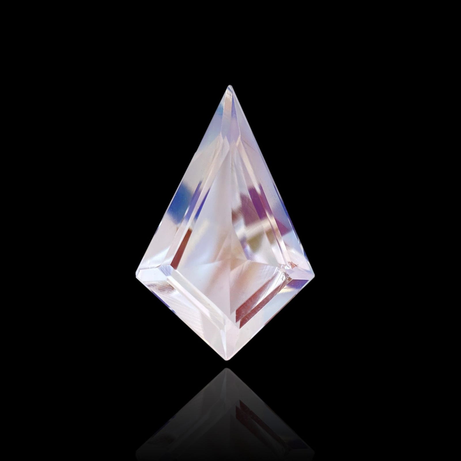 1.62ct |  Kite Shape Step Cut Moonstone - Modern Rustic Diamond