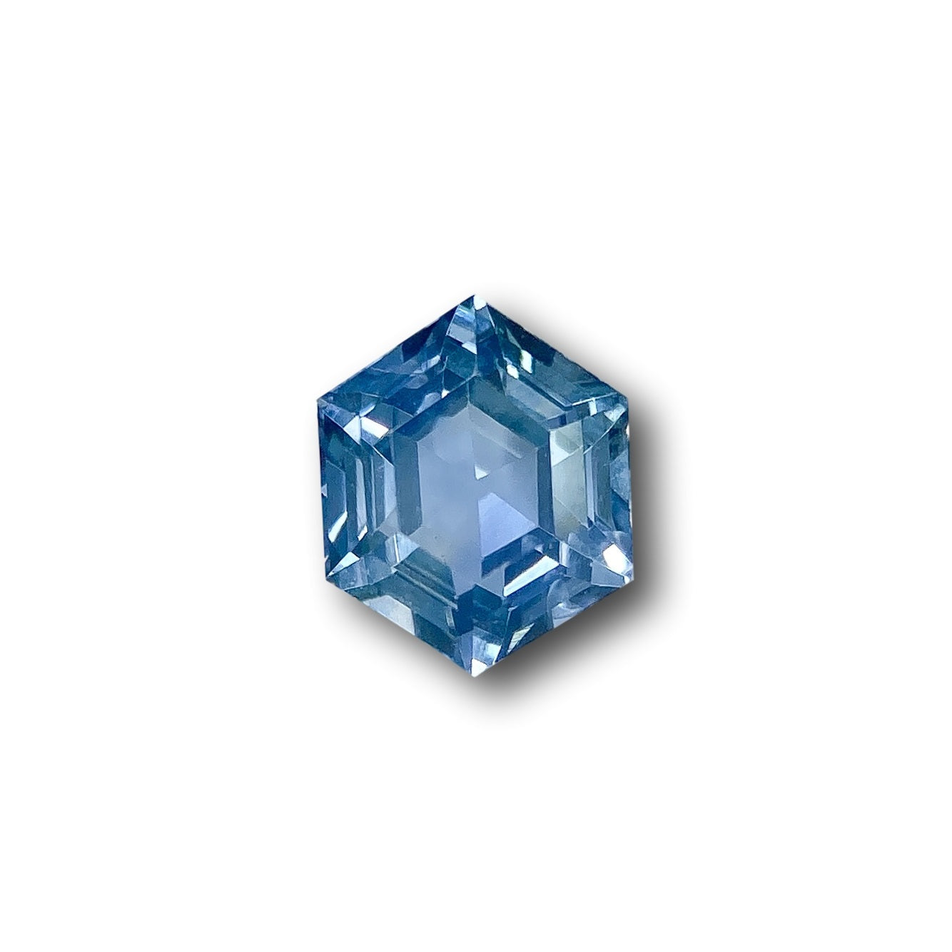 1.74ct | Step Cut Hexagon Shape Blue Sapphire-Modern Rustic Diamond