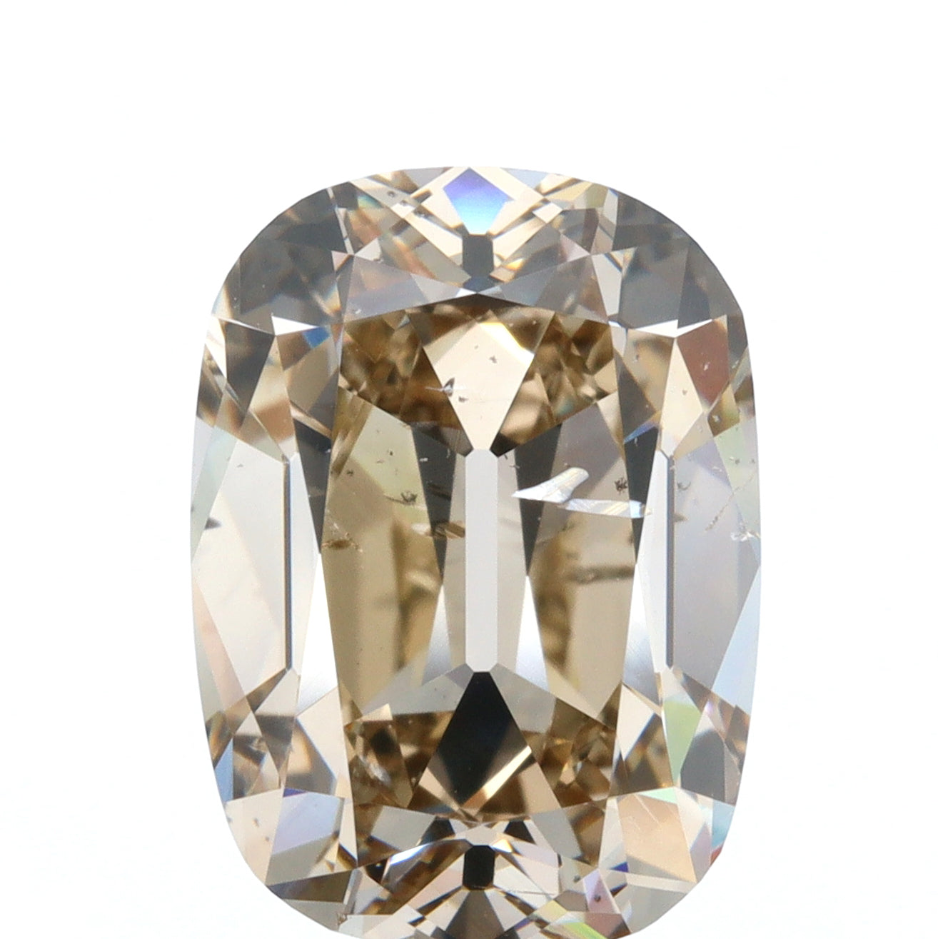 3.03ct | Light Brown SI2 Cushion Shape Old Mine Cut Diamond - Modern Rustic Diamond