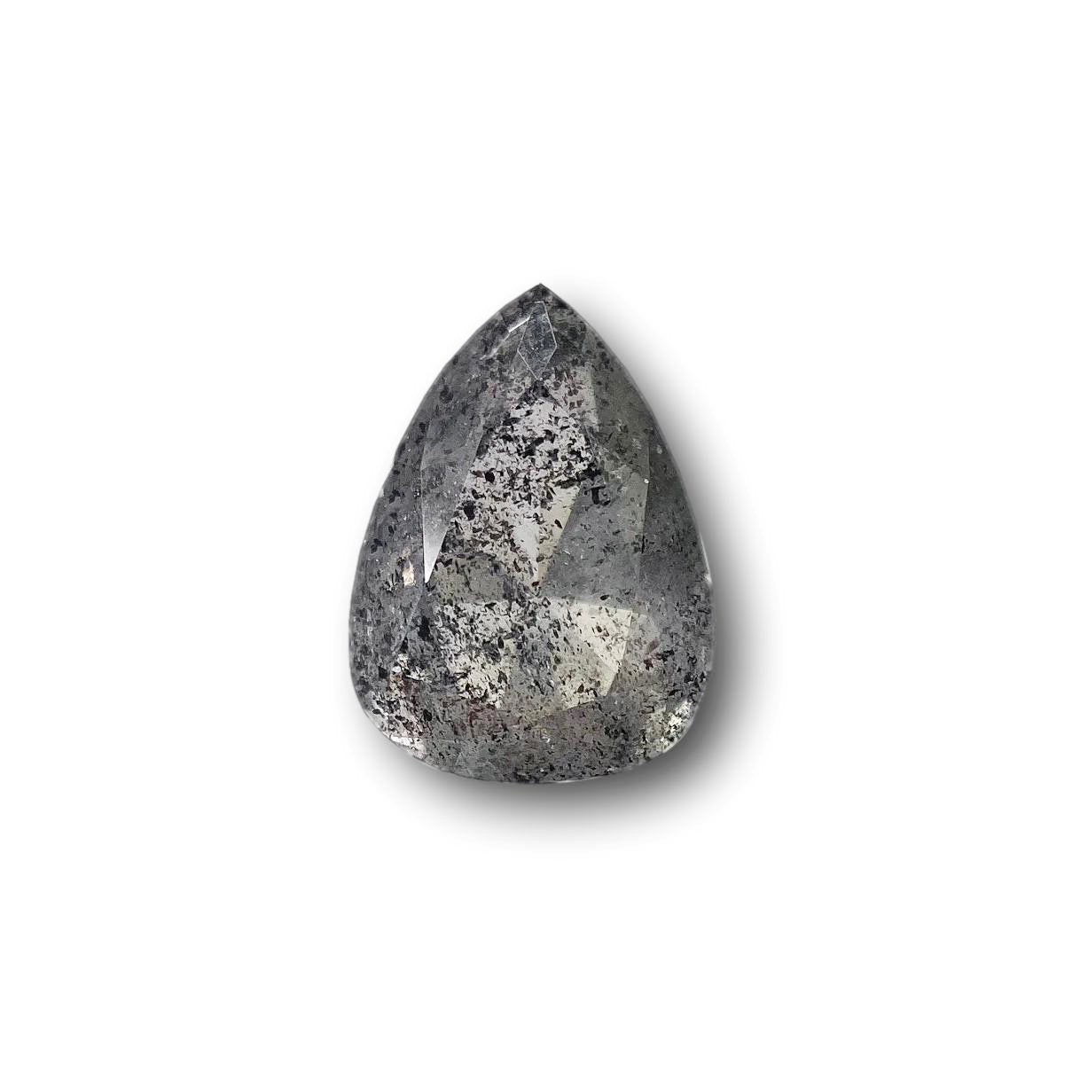 1.69ct | Salt & Pepper Pear Shape Brilliant Cut Diamond - Modern Rustic Diamond
