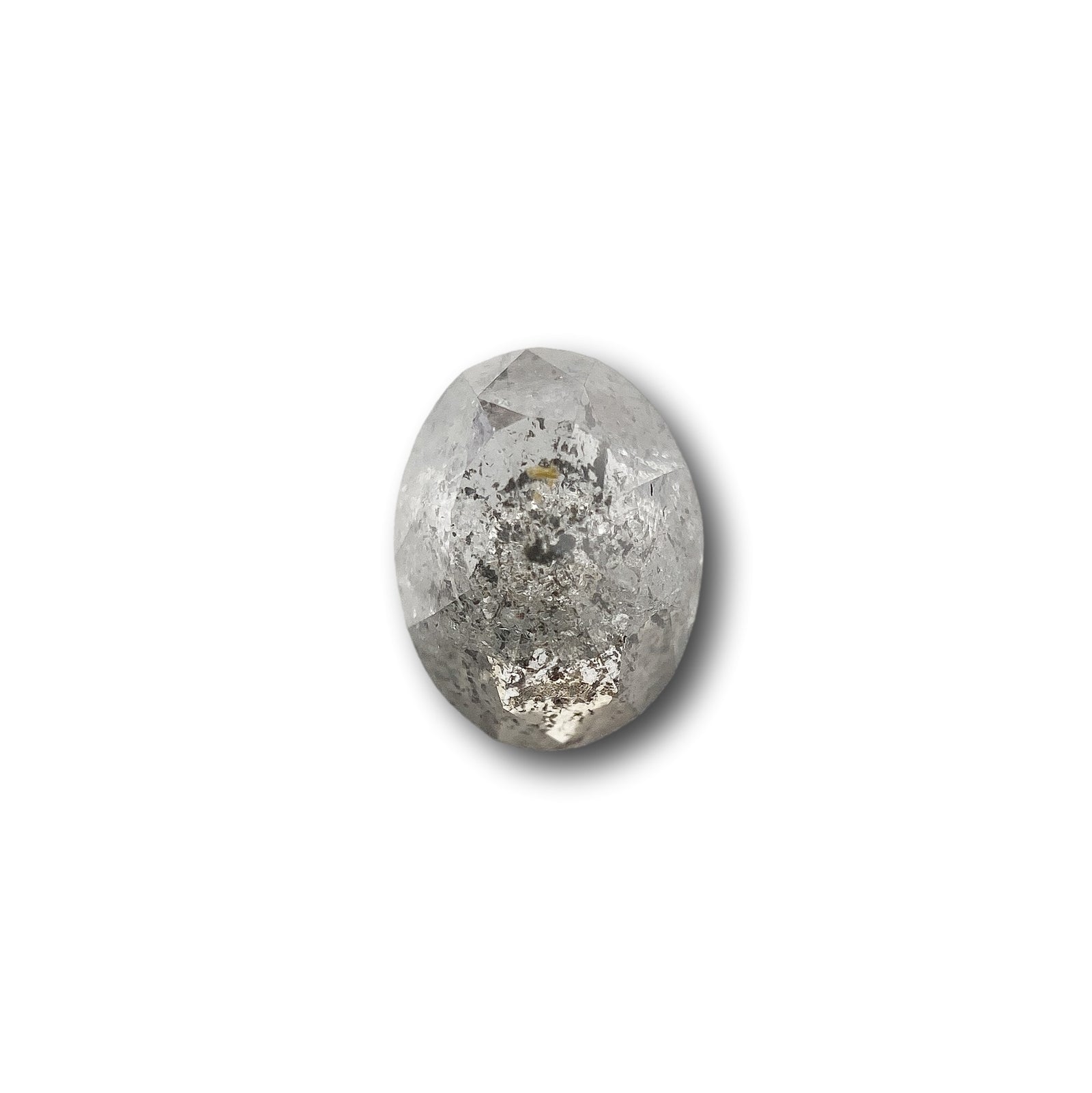 1.25ct | Salt & Pepper Oval Shape Rose Cut Diamond - Modern Rustic Diamond