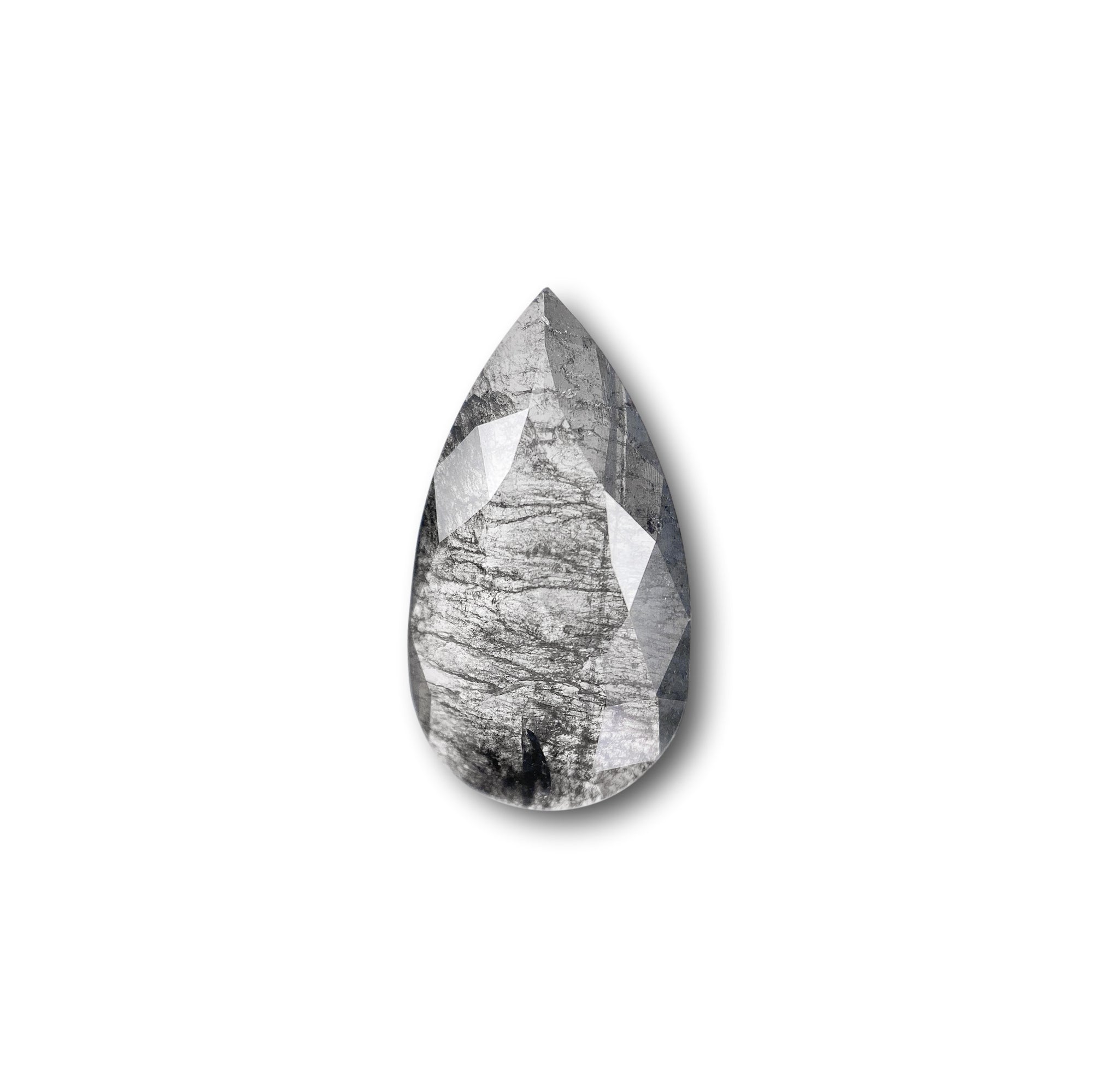 2.53ct | Rustic Pear Shape Rose Cut Diamond - Modern Rustic Diamond