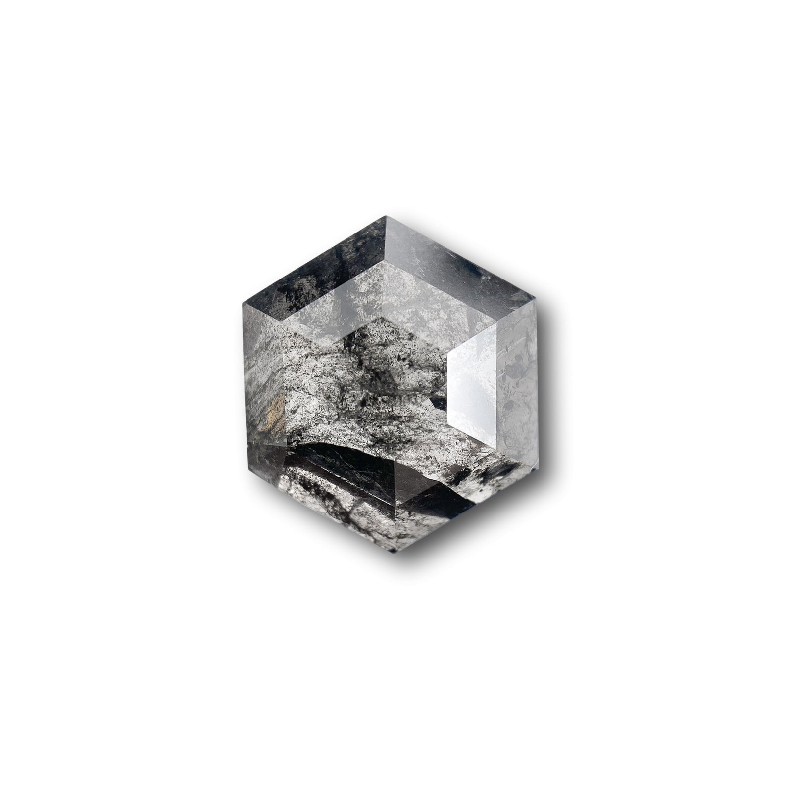 2.81ct | Rustic Hexagon Shape Rose Cut Diamond - Modern Rustic Diamond