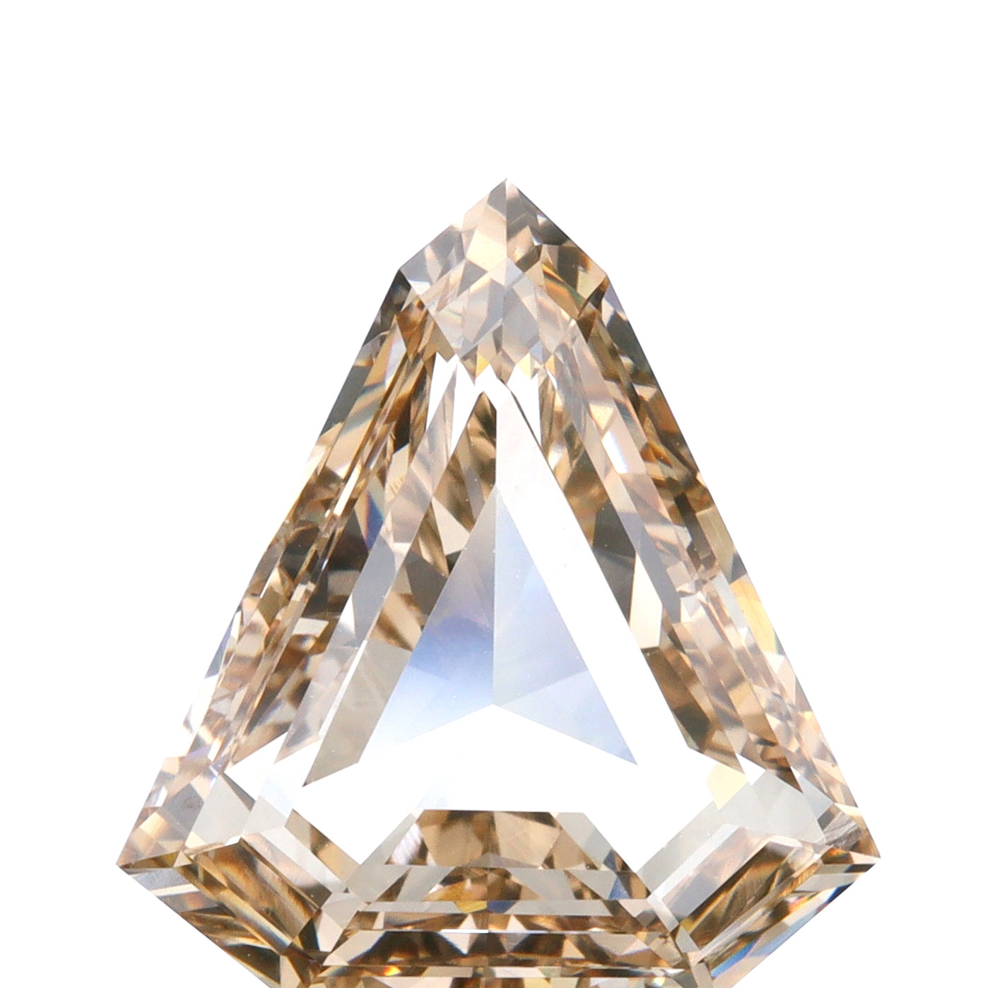 4.01ct | Champagne VVS Shield Shape Step Cut Diamond - Modern Rustic Diamond