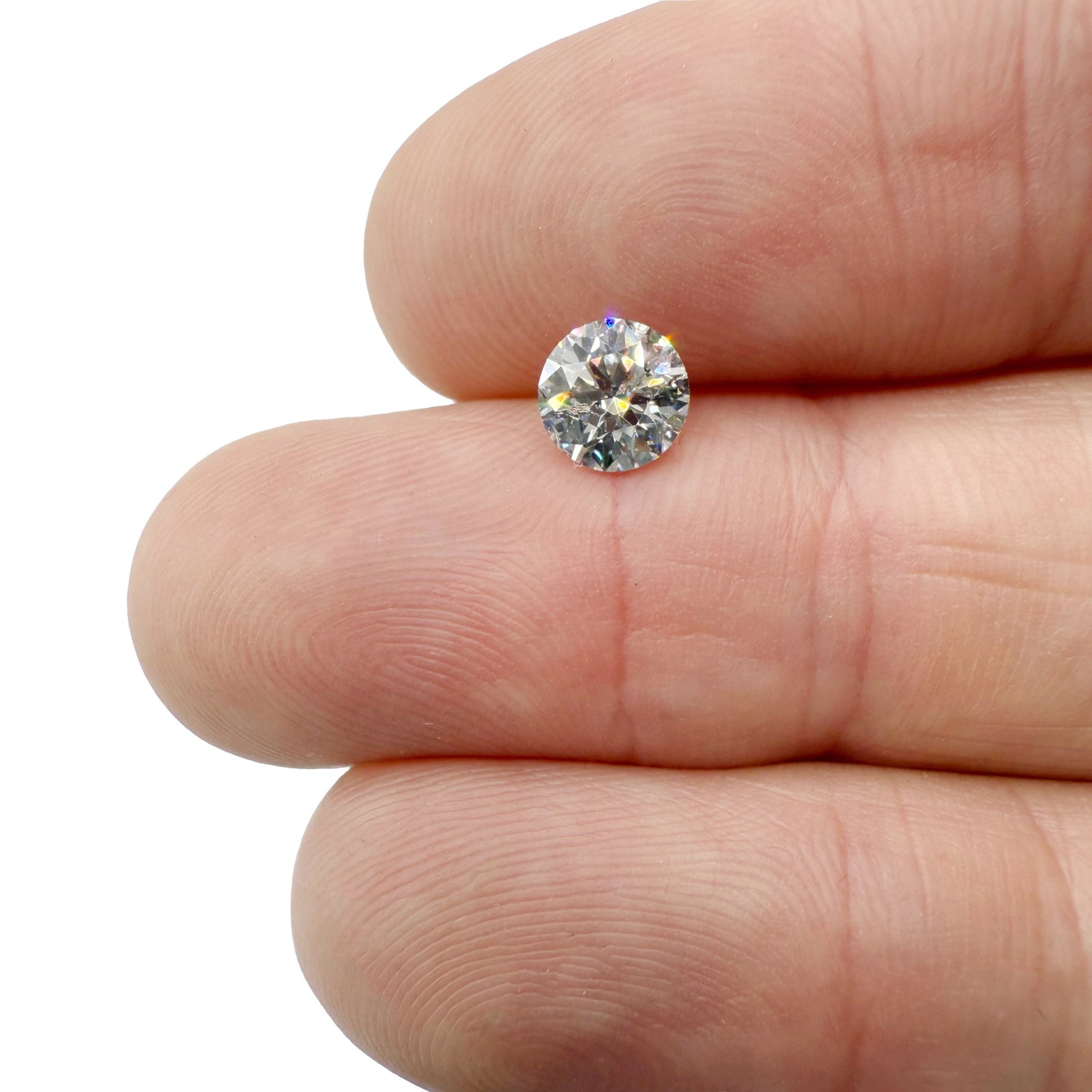 0.90ct | D/SI2 Round Shape Brilliant Cut Diamond (EGL USA) - Modern Rustic Diamond