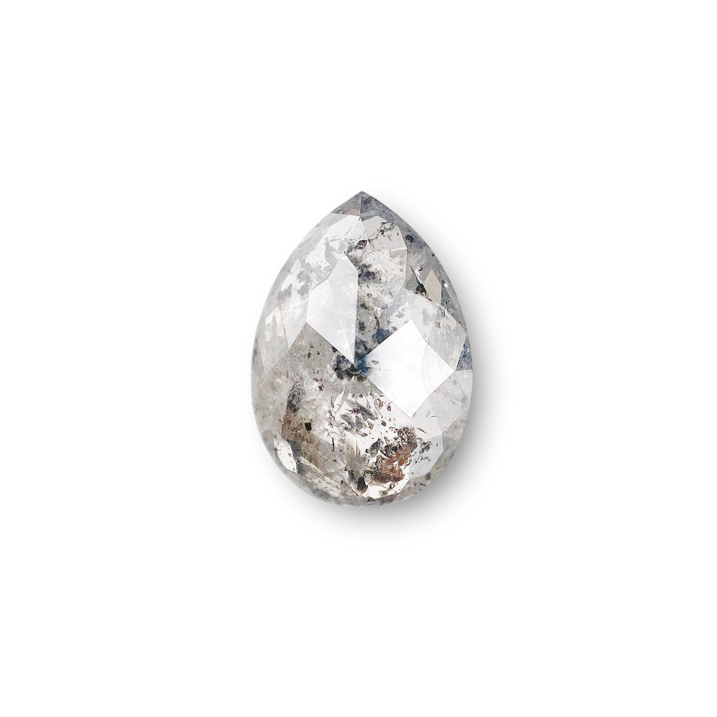 1.33ct | Rustic Pear Shape Rose Cut Diamond - Modern Rustic Diamond