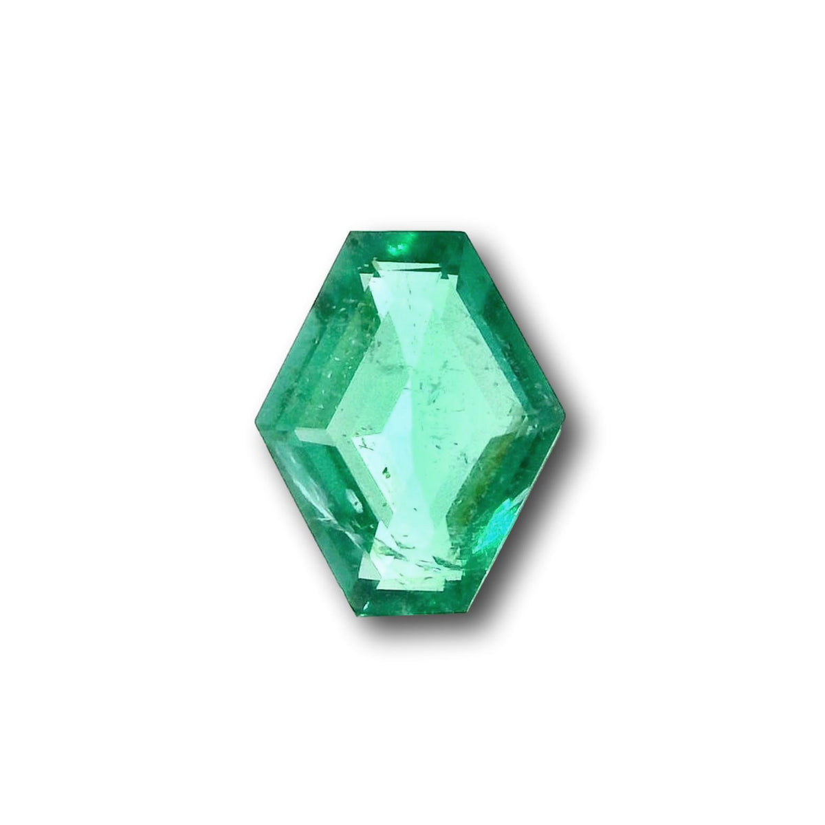 1.85ct | Green/ Hexagon Shape Step Cut Diamond - Modern Rustic Diamond