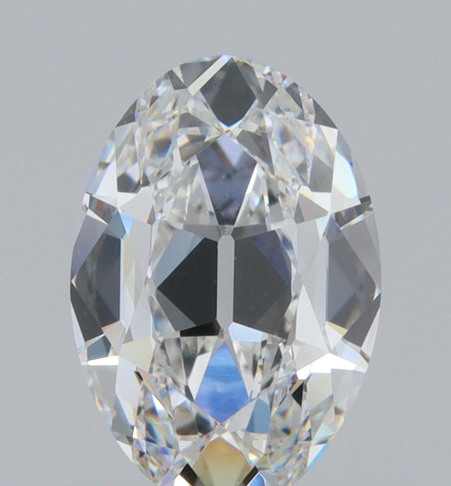 1.30ct | F/VS1 Oval Shape Old Mine Cut Diamond (GIA) - Modern Rustic Diamond