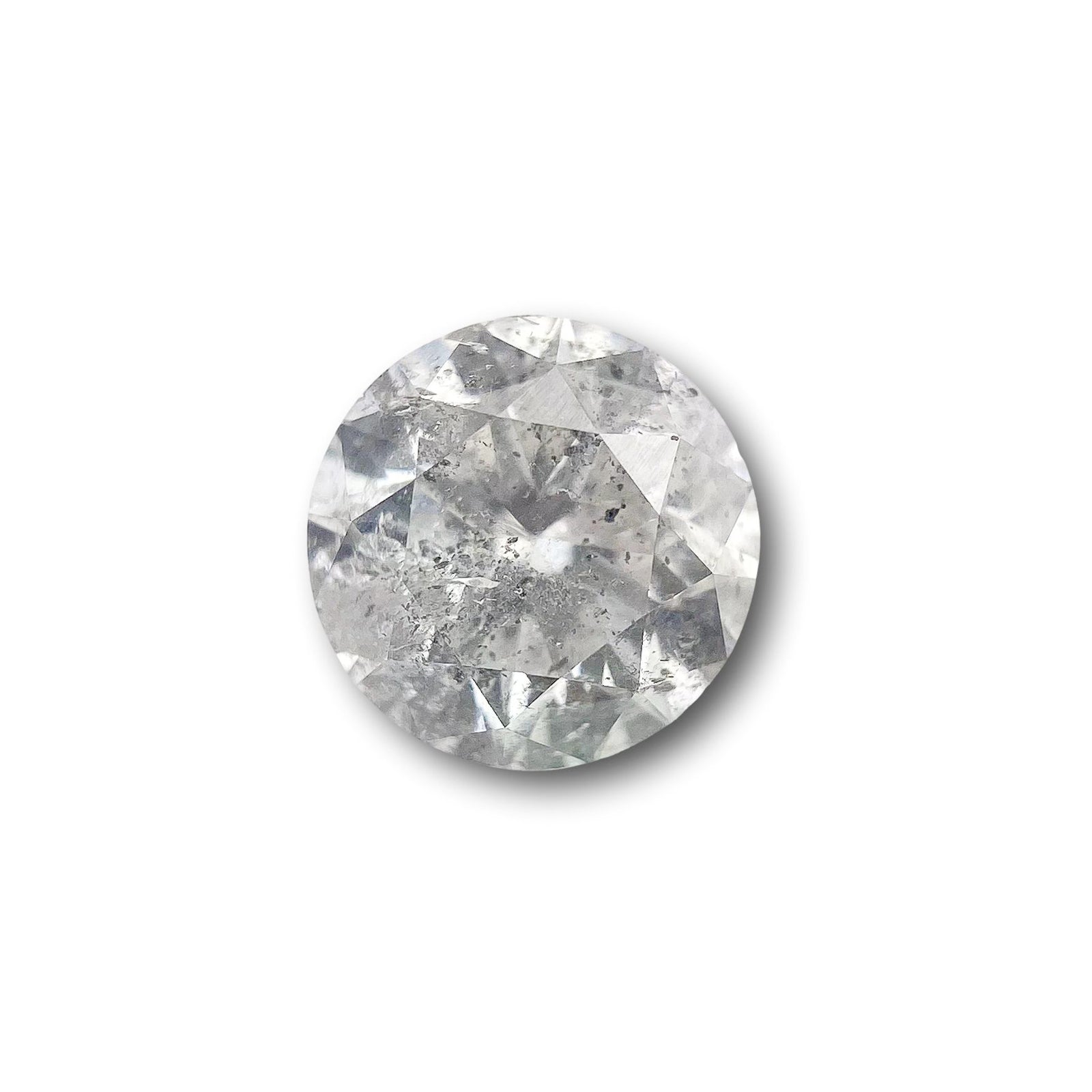 1.02ct | Salt & Pepper Round Shape Brilliant Cut Diamond - Modern Rustic Diamond
