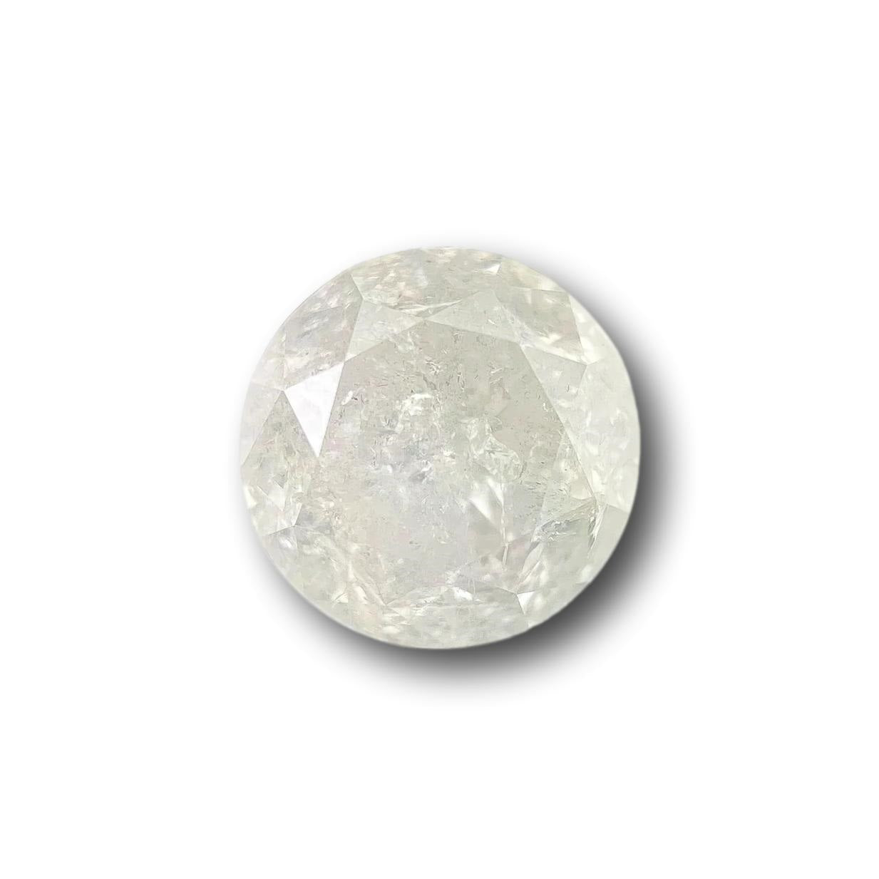 1.10ct | Salt & Pepper Round Shape Brilliant Cut Diamond - Modern Rustic Diamond