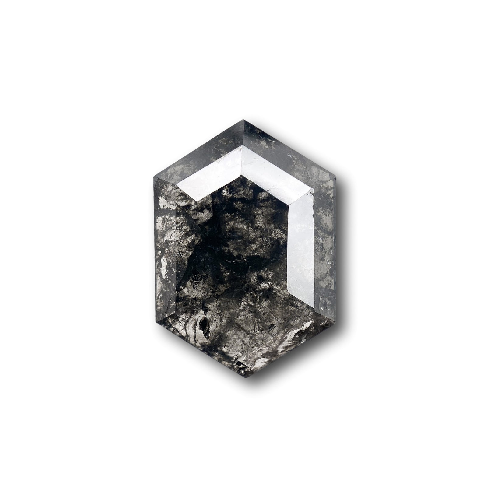 4.46ct | Rustic Hexagon Shape Rose Cut Diamond - Modern Rustic Diamond