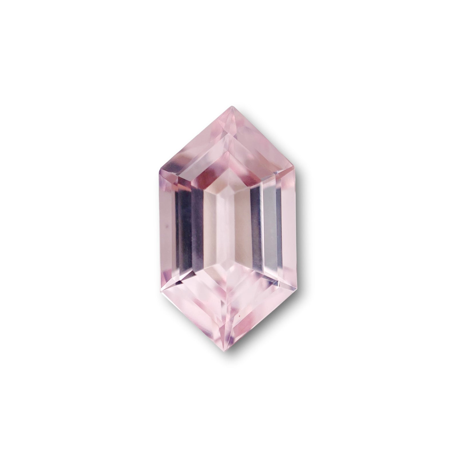 2.10ct |  Hexagon Shape Step Cut Morganite - Modern Rustic Diamond