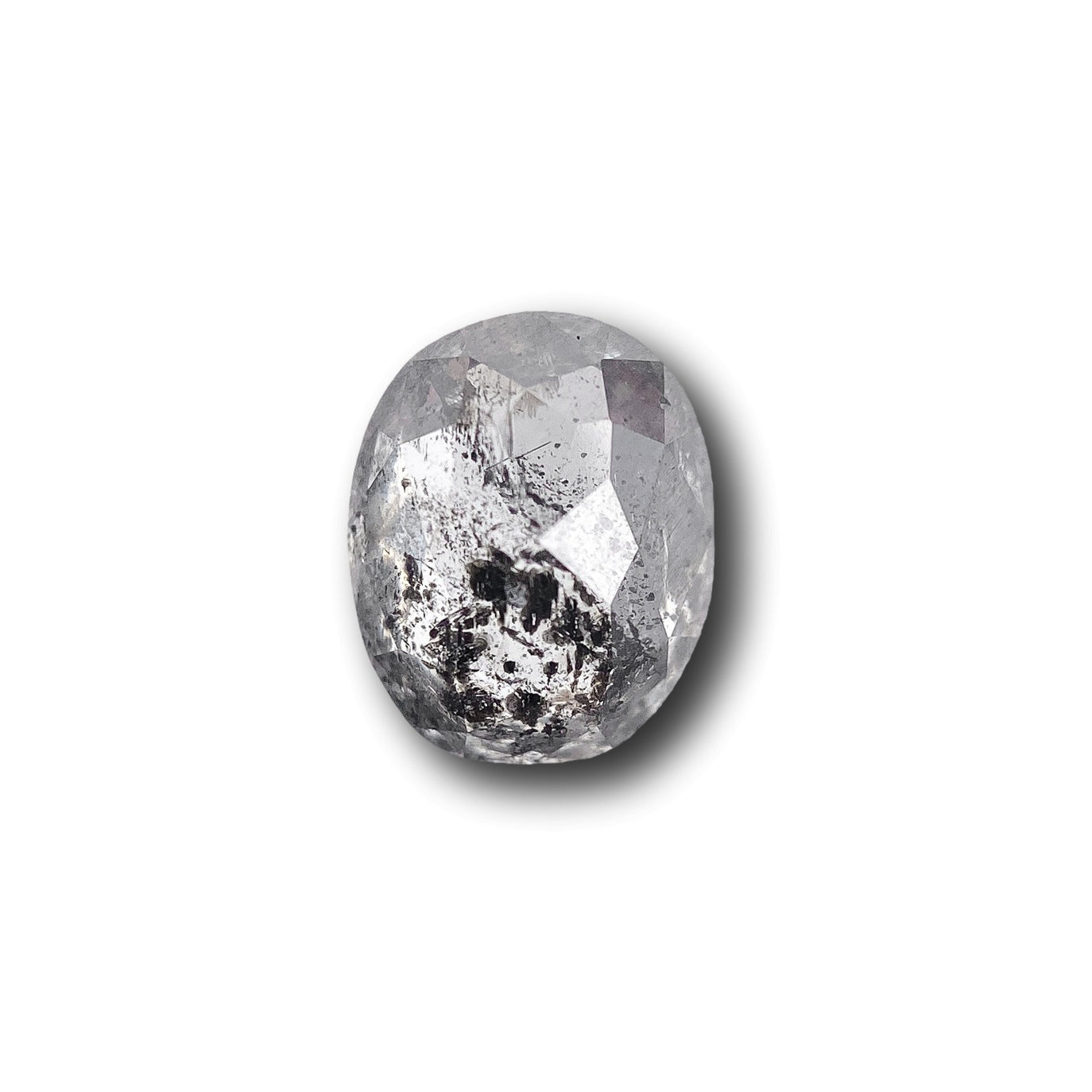 1.09ct | Salt & Pepper Oval Shape Rose Cut Diamond - Modern Rustic Diamond