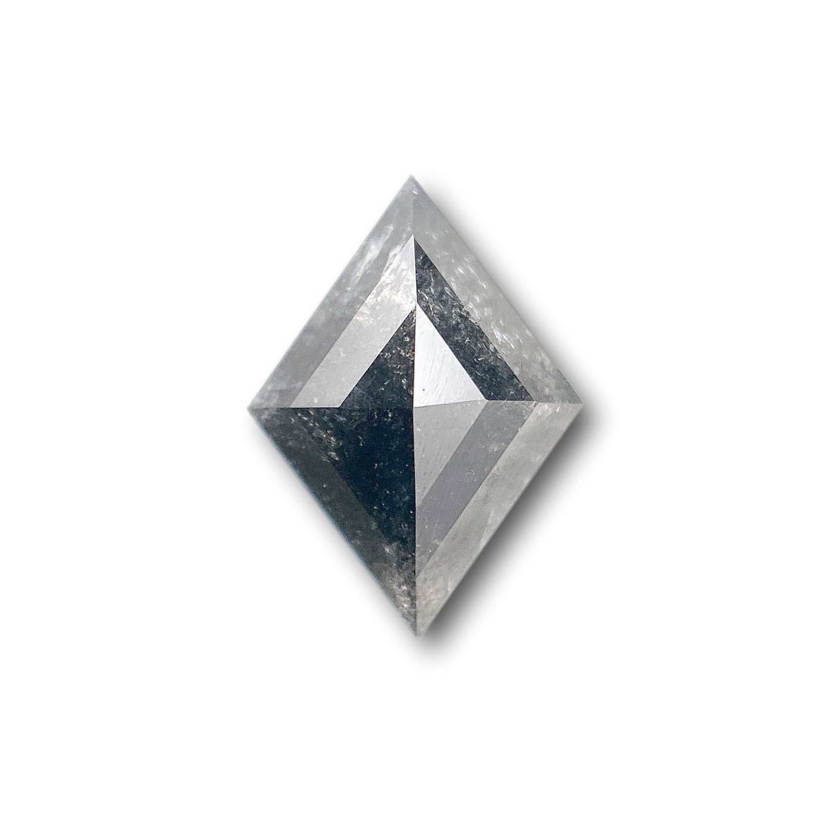 1.12ct | Salt & Pepper Lozenge Shape Step Cut Diamond - Modern Rustic Diamond