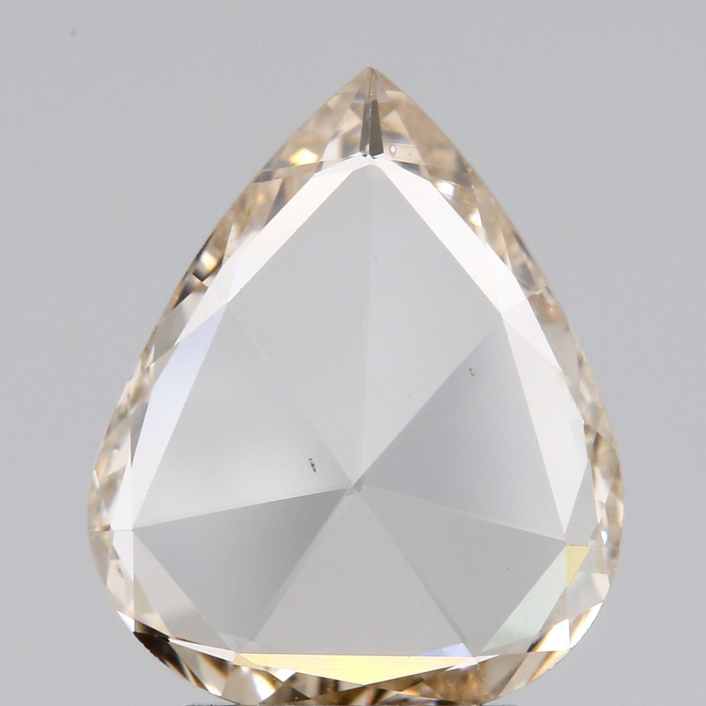 1.27ct | Champagne VVS Pear Shape Rose Cut Diamond - Modern Rustic Diamond