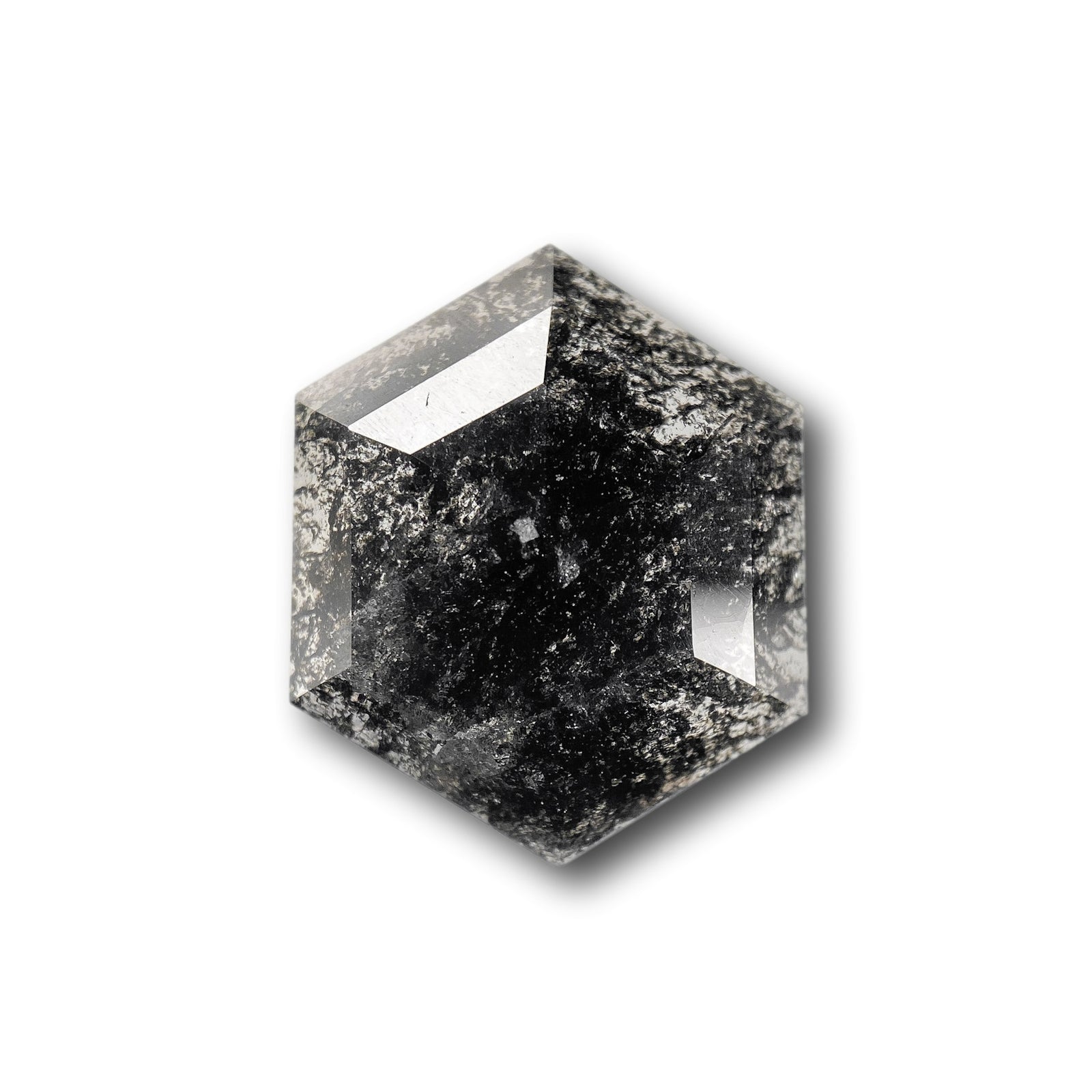 4.34ct | Rustic Hexagon Shape Rose Cut Diamond - Modern Rustic Diamond