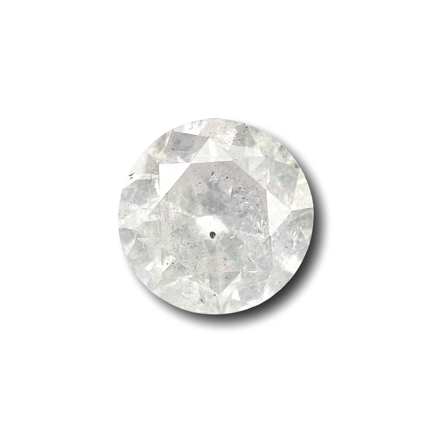 1.40ct | Salt & Pepper Round Shape Brilliant Cut Diamond - Modern Rustic Diamond