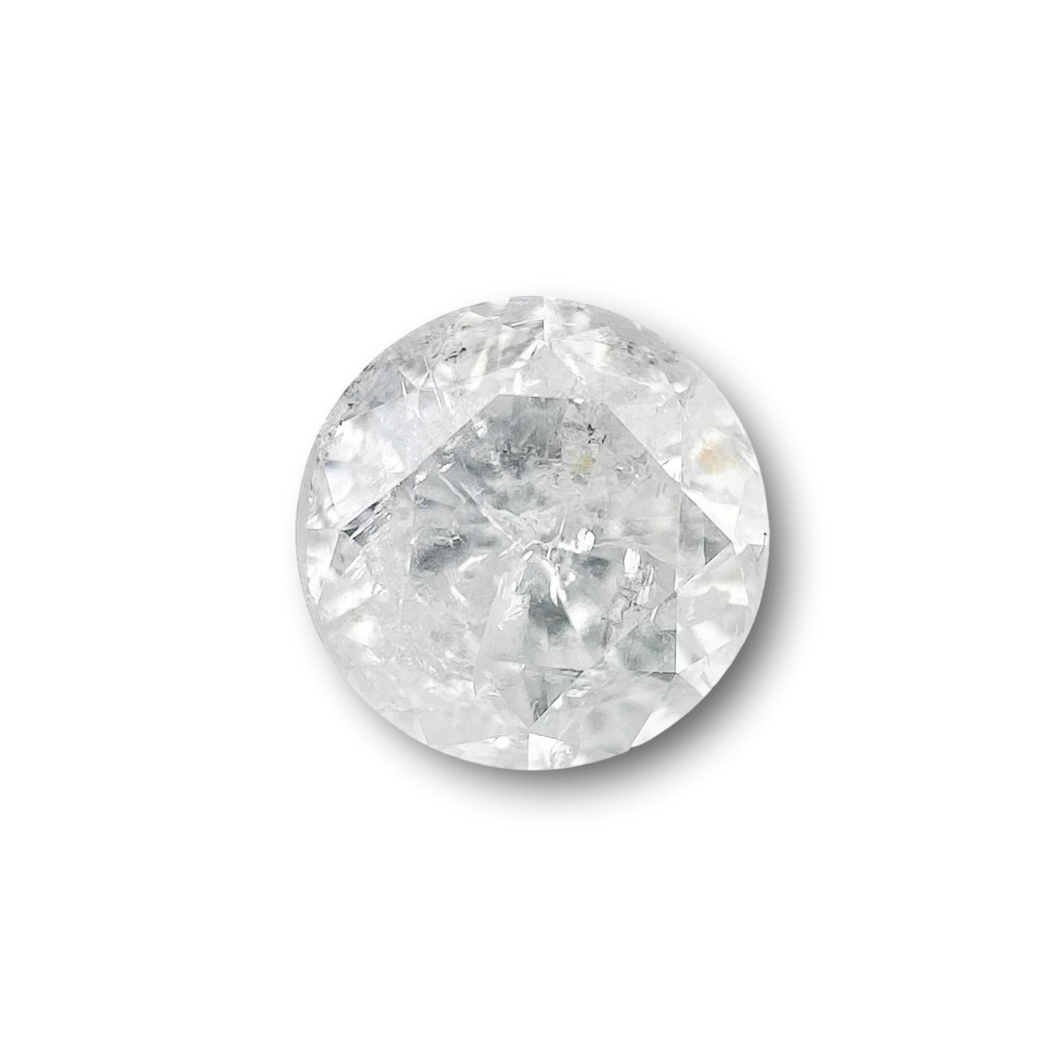 0.85ct | Salt & Pepper Round Shape Brilliant Cut Diamond - Modern Rustic Diamond