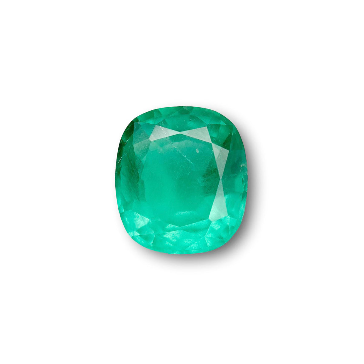 3.00ct | Brilliant Cut Cushion Shape Brazil Emerald - Modern Rustic Diamond