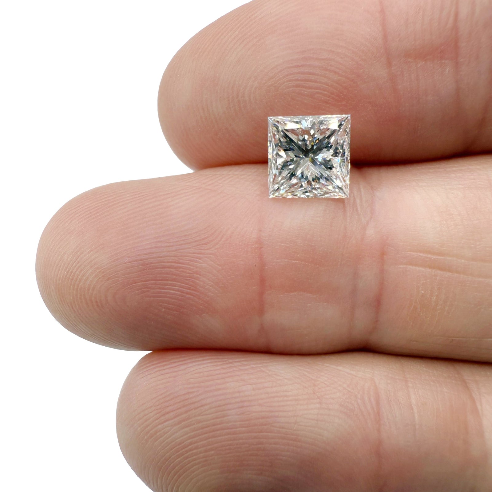1.80ct | K/VS2 Princess Shape Brilliant Cut Diamond (GIA) - Modern Rustic Diamond