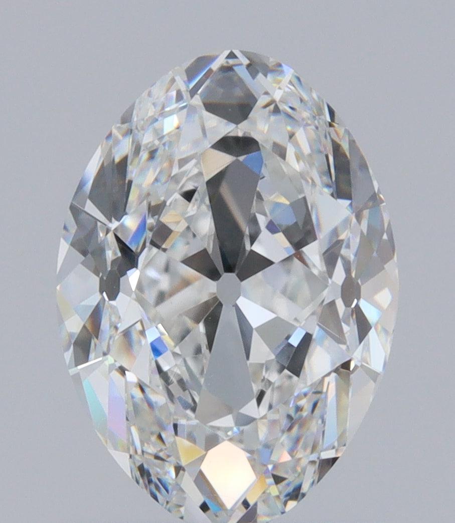 1.50ct | F/VS1 Oval Shape Old Mine Cut Diamond (GIA) - Modern Rustic Diamond