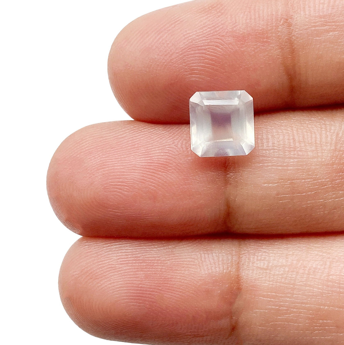 1.82ct | Asscher Shape Step Cut Moonstone-Modern Rustic Diamond