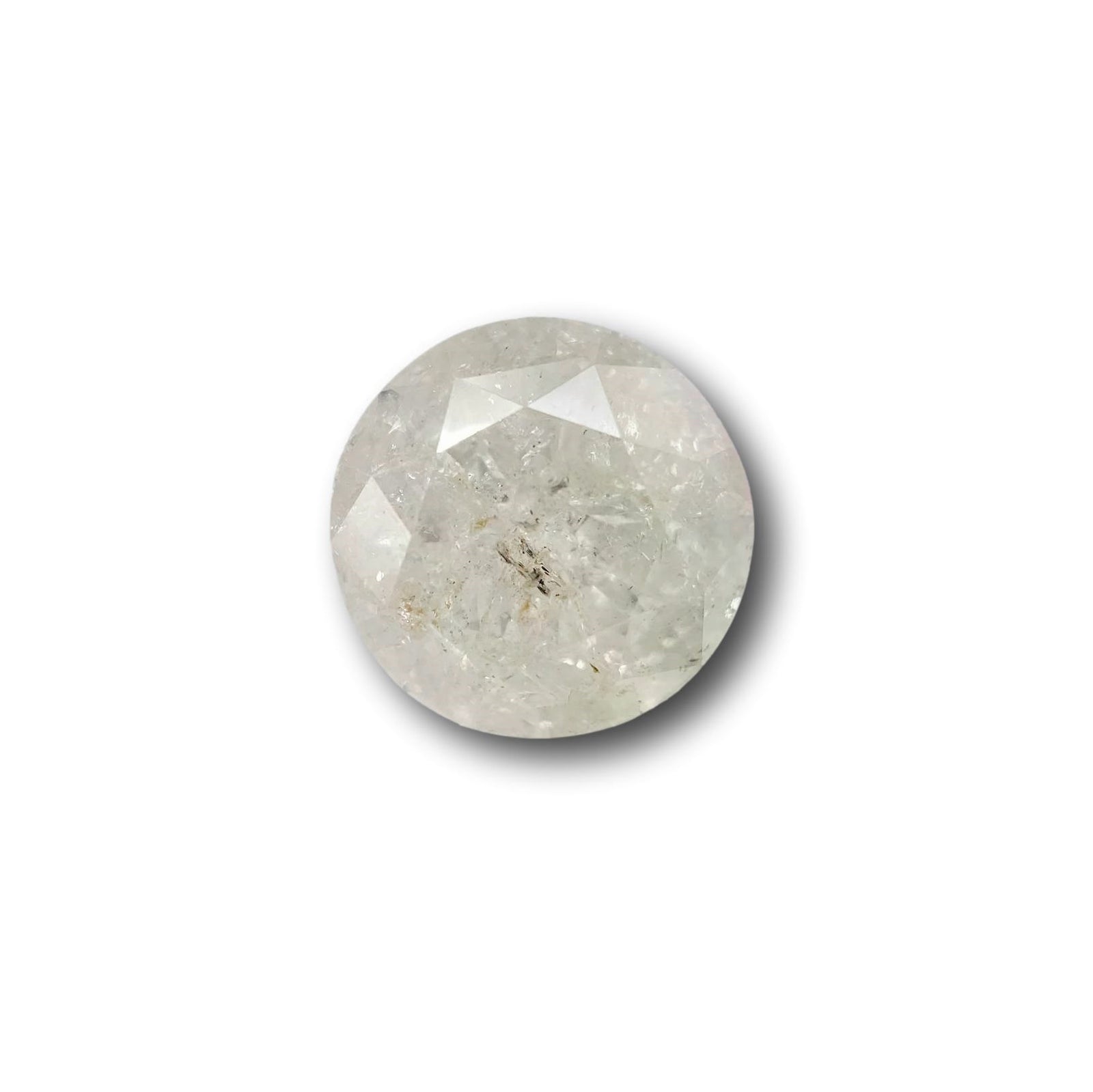 2.16ct | Salt & Pepper Round Shape Brilliant Cut Diamond - Modern Rustic Diamond